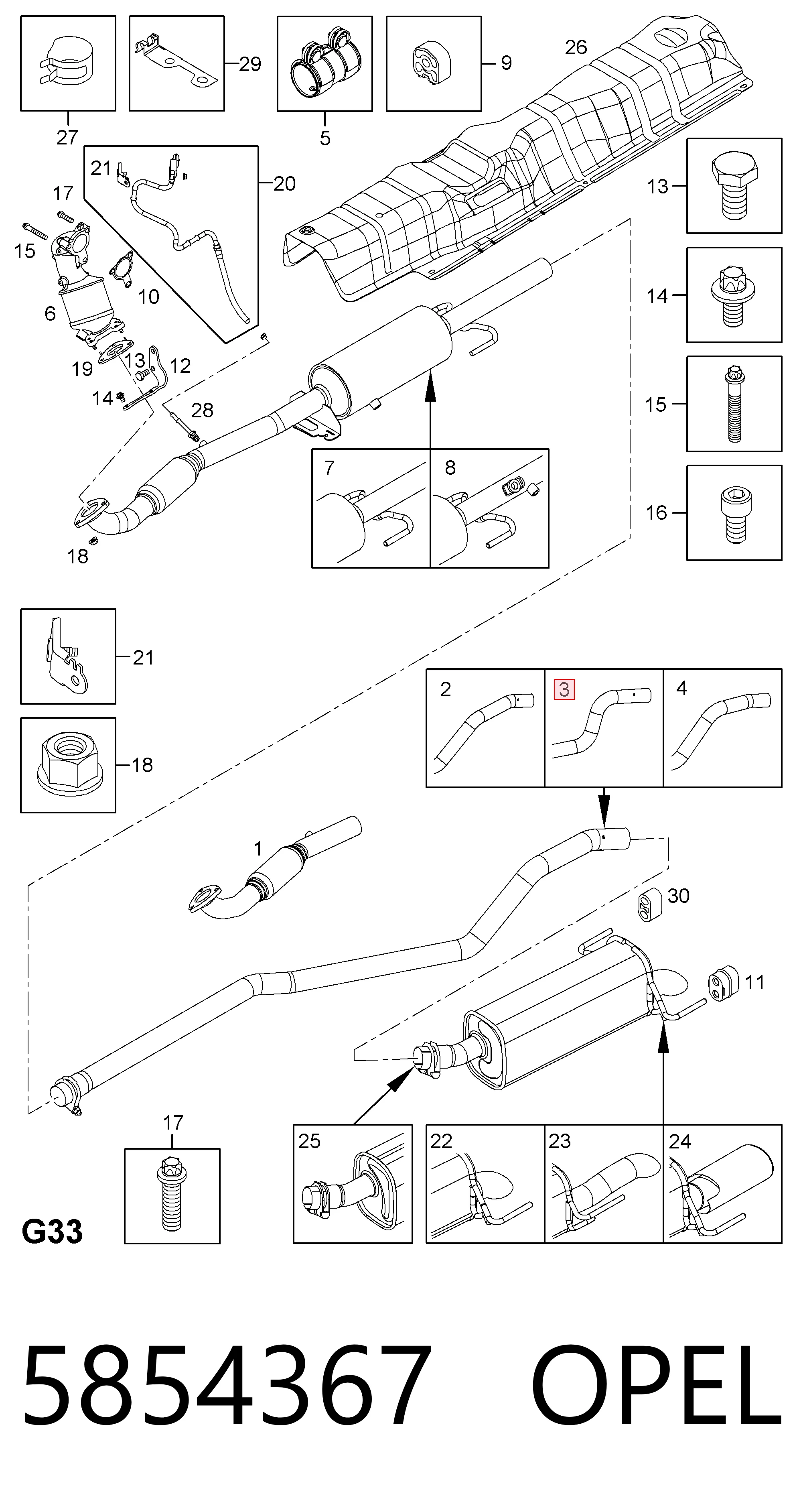BS850093 Bosal Глушитель центральный