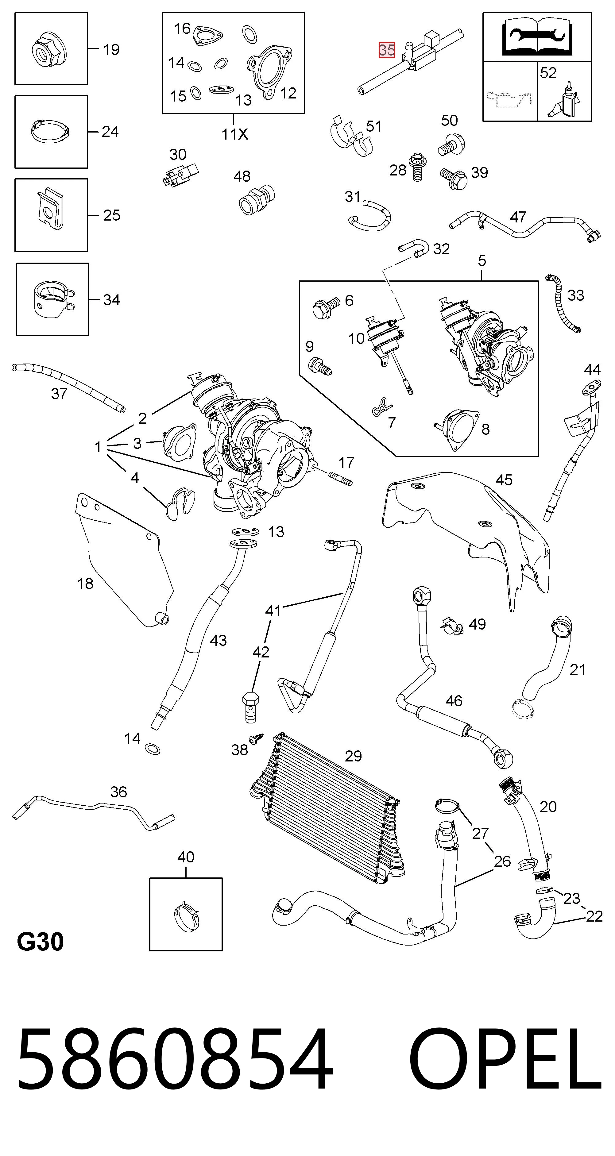 5860854 Opel Клапан электропневматический