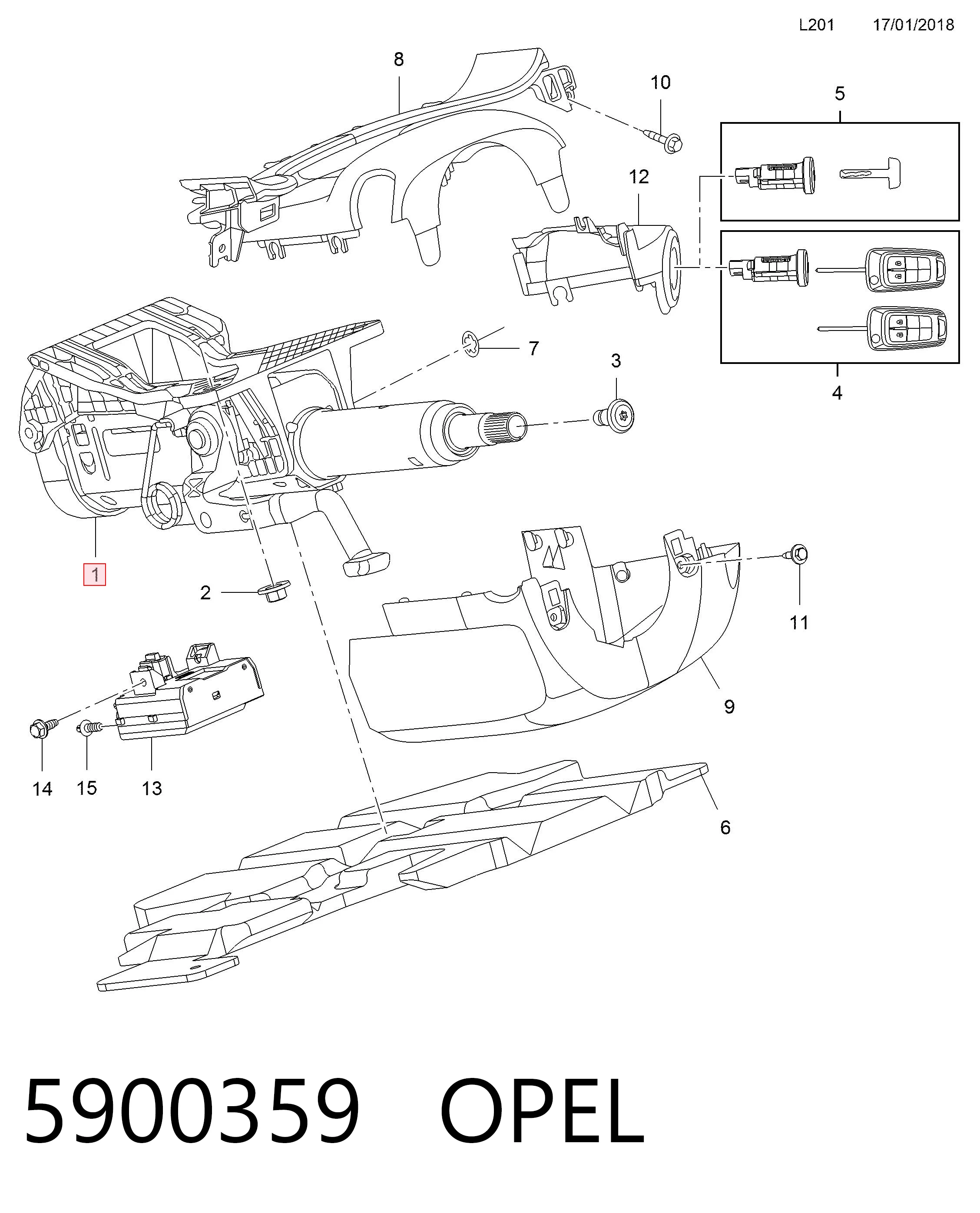 Колонка рулевого управления на Opel Insignia A G09
