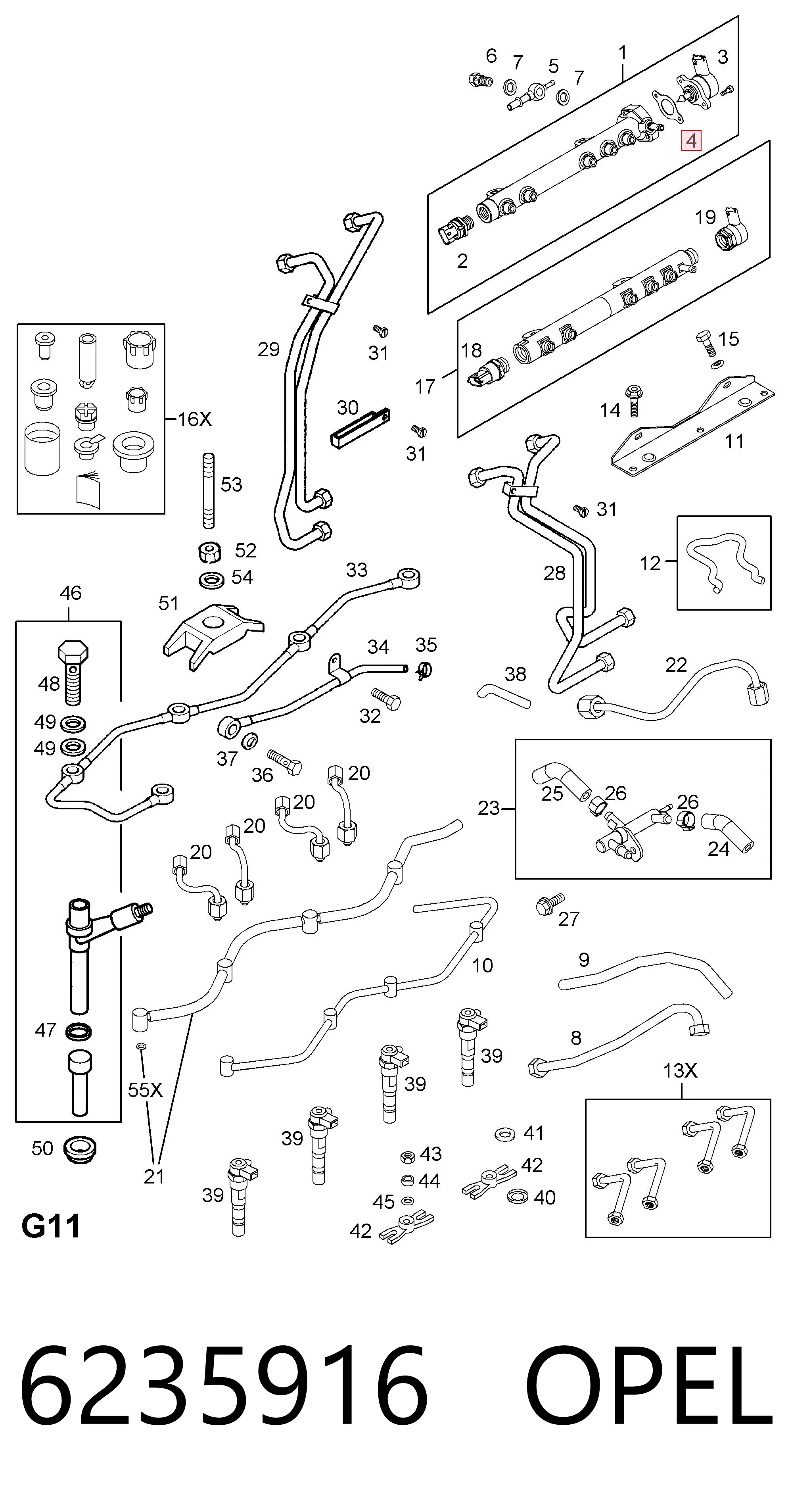 6235916 Opel Ремкомплект ТНВД