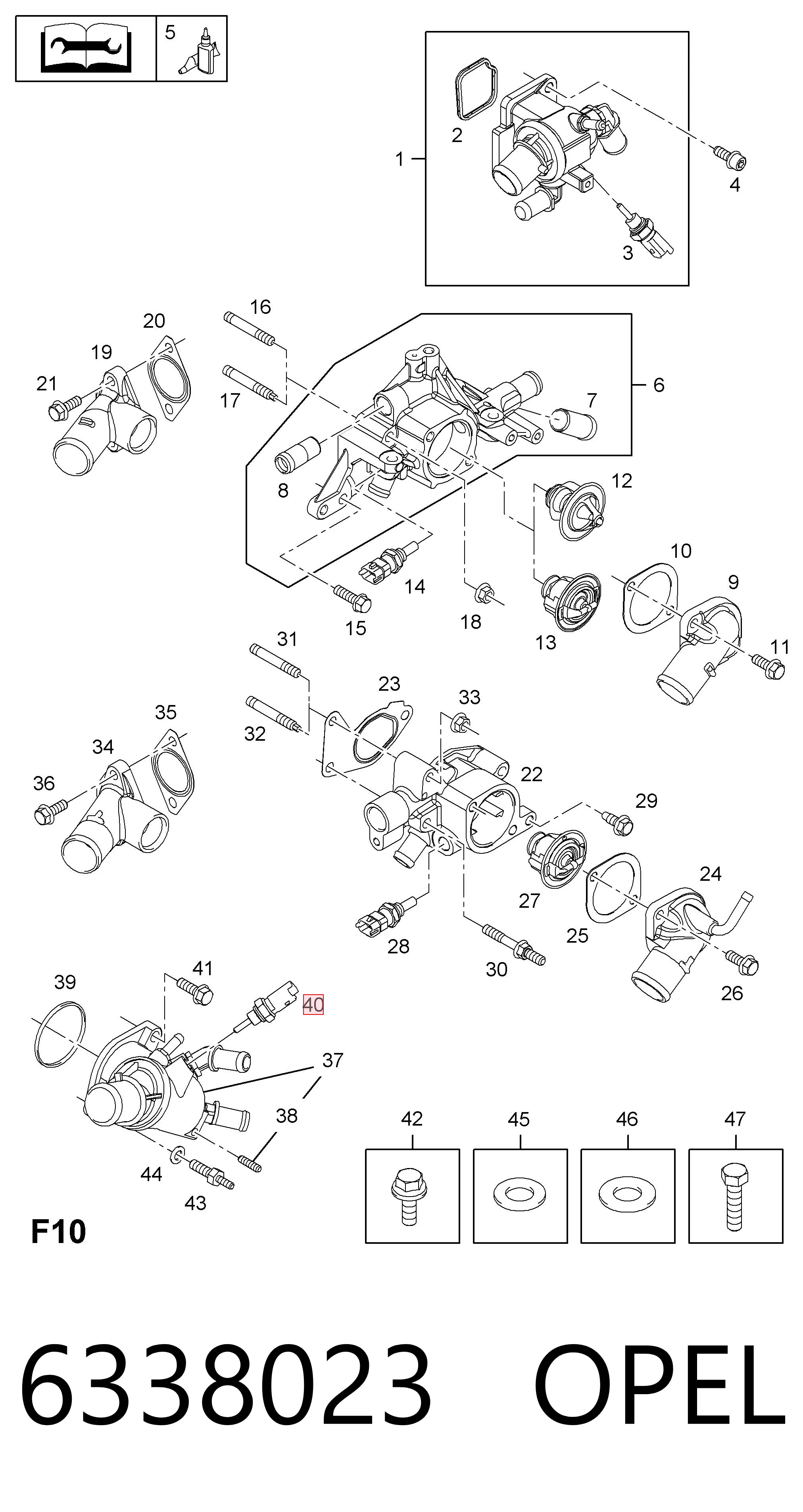 6338023 Opel Термовыключатель