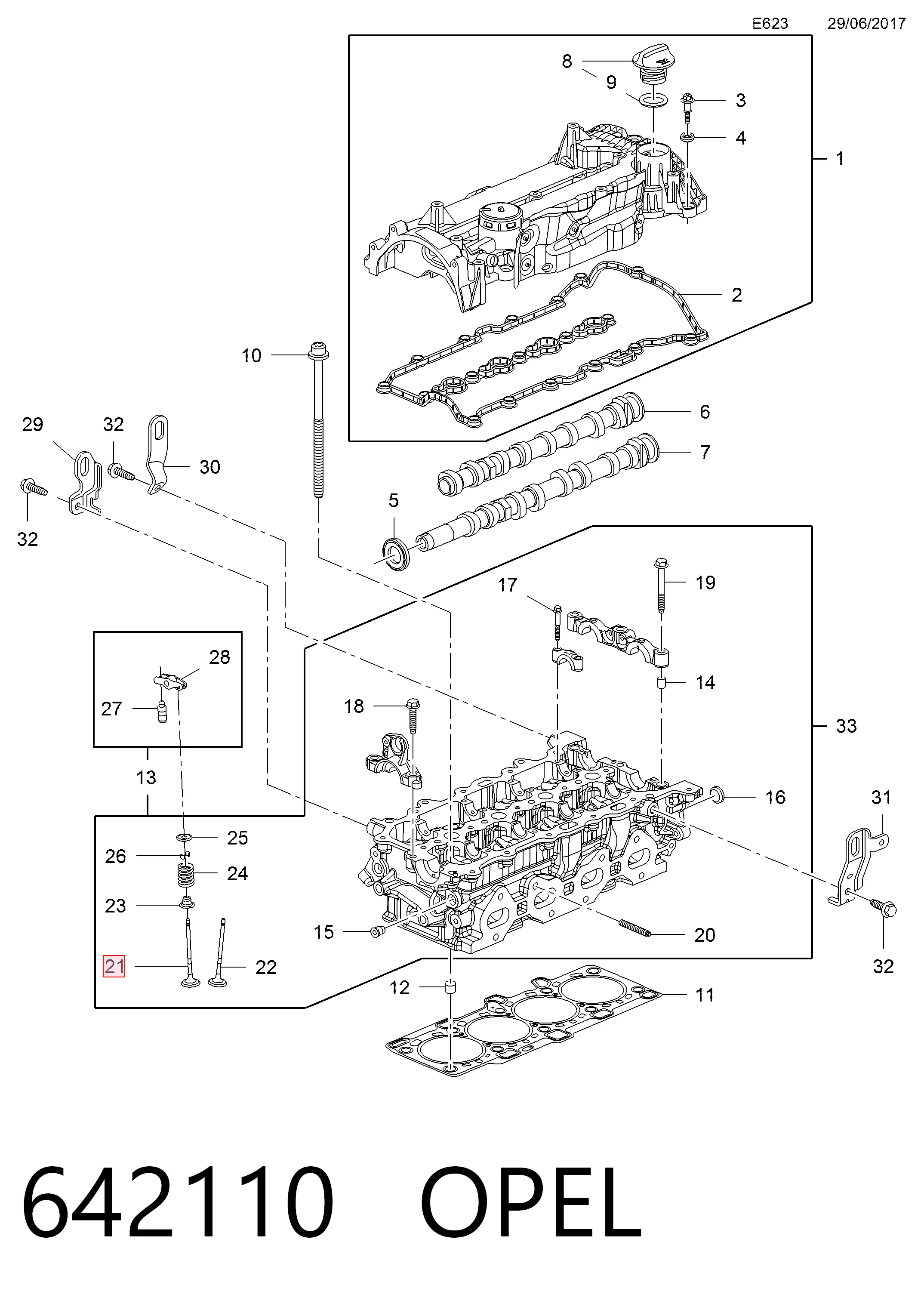 Впускной клапан 55599765 General Motors