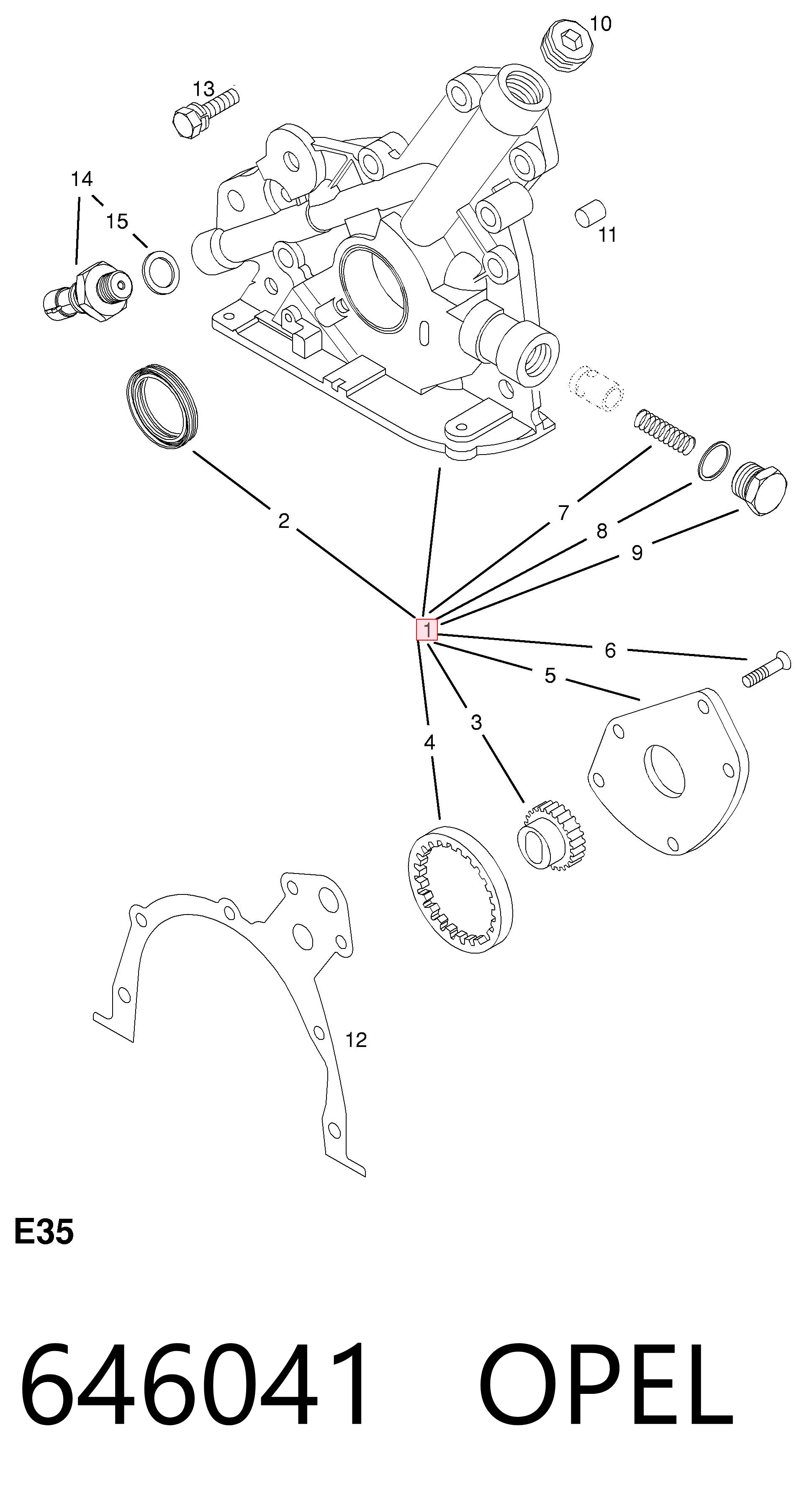646041 Opel Масляный насос двигателя