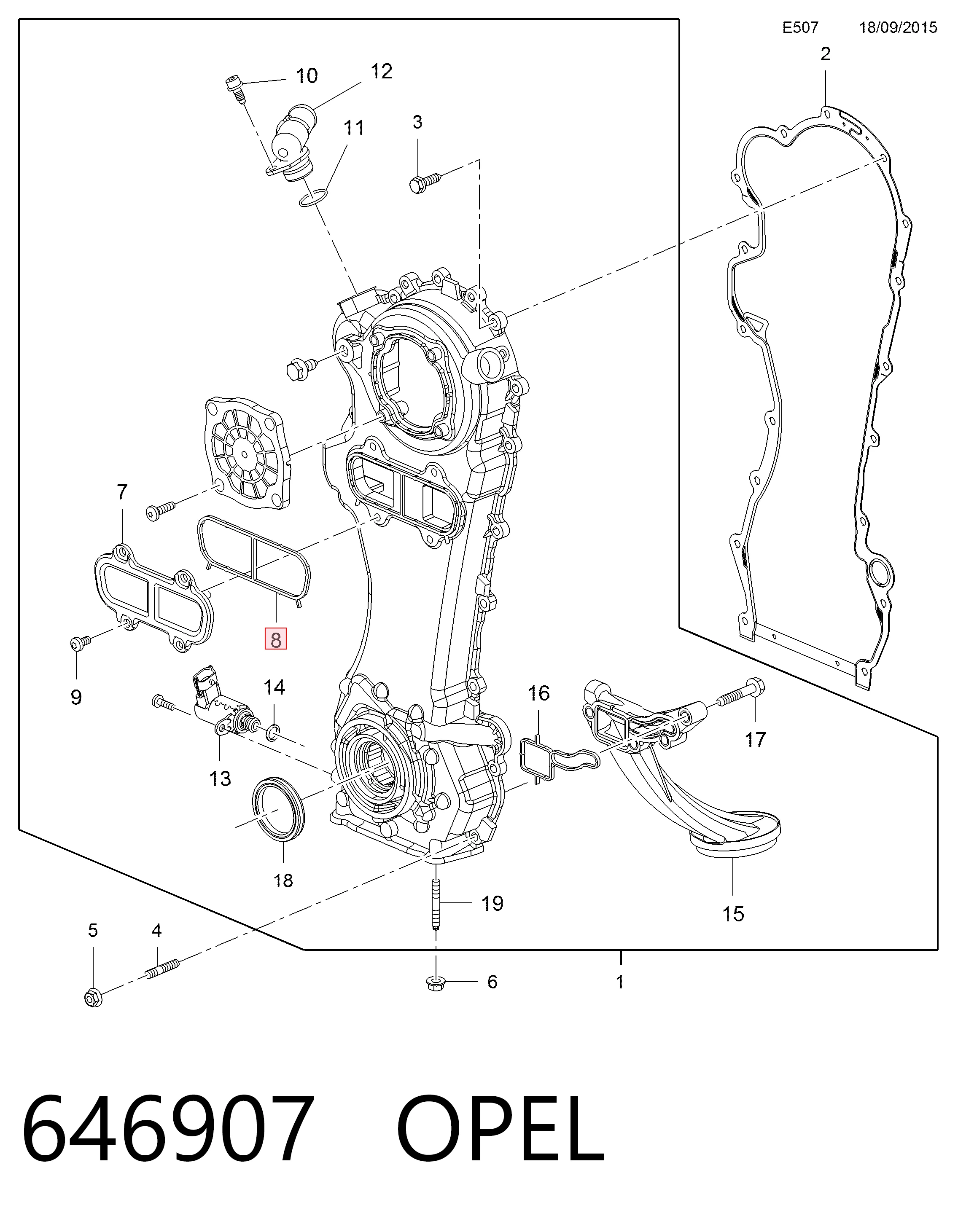 Прокладка масляного насоса General Motors 646907 цена, от 32.26 USD