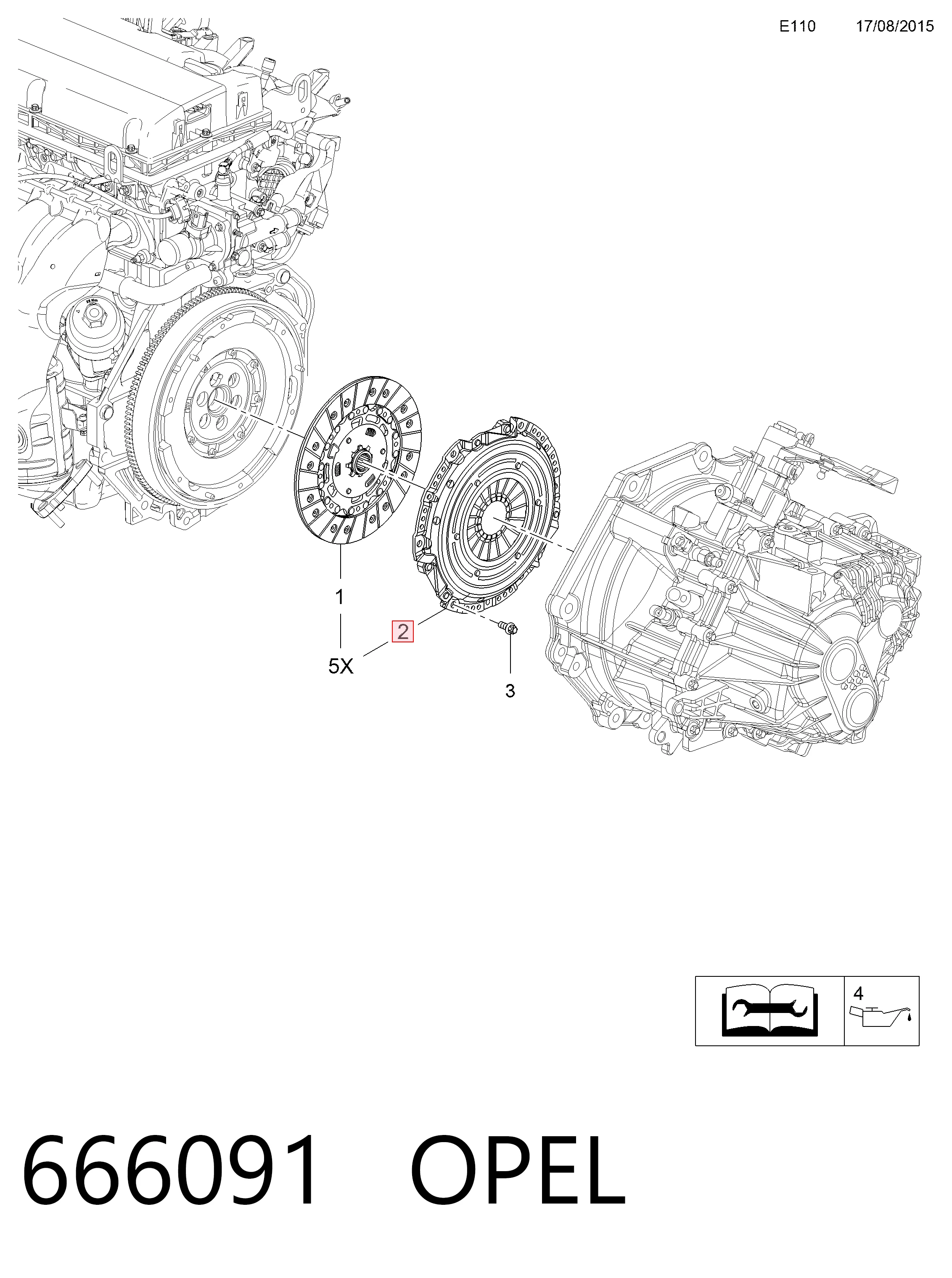 Диск сцепления 666091 General Motors