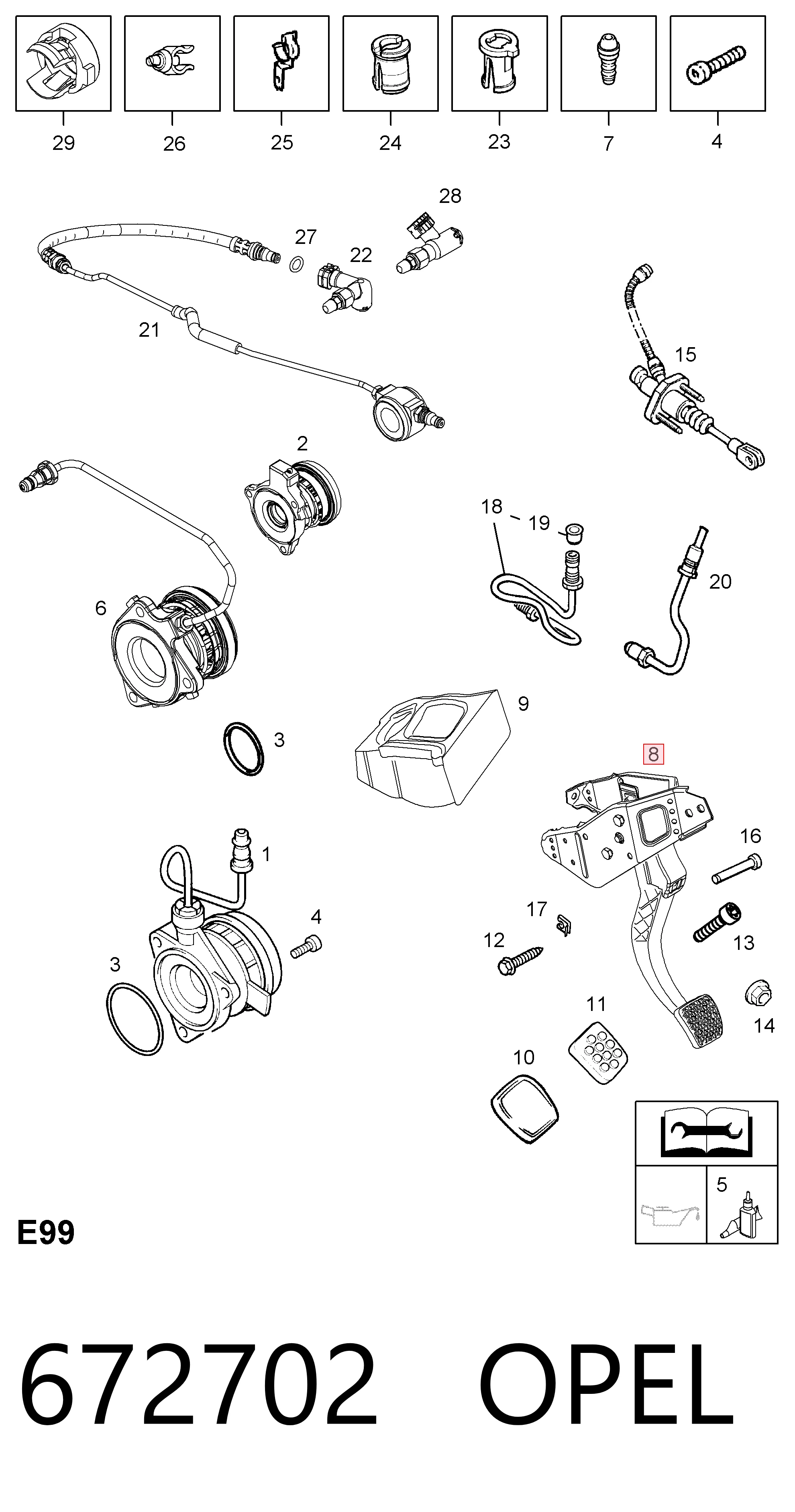 Педаль сцепления Peugeot/Citroen 13173772 цена, от 18.34 USD