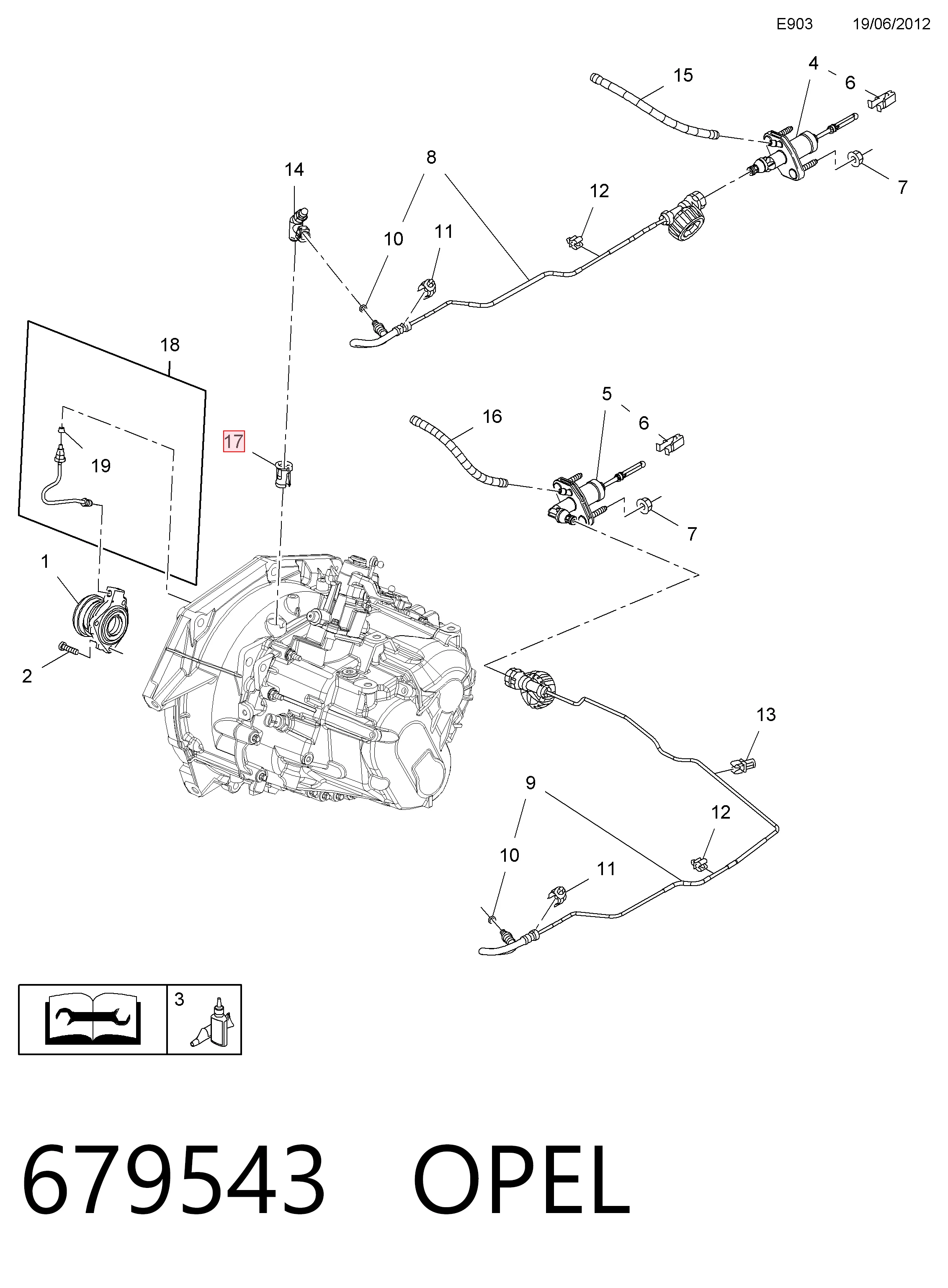 Заглушка трубки сцепления 90522038 Peugeot/Citroen
