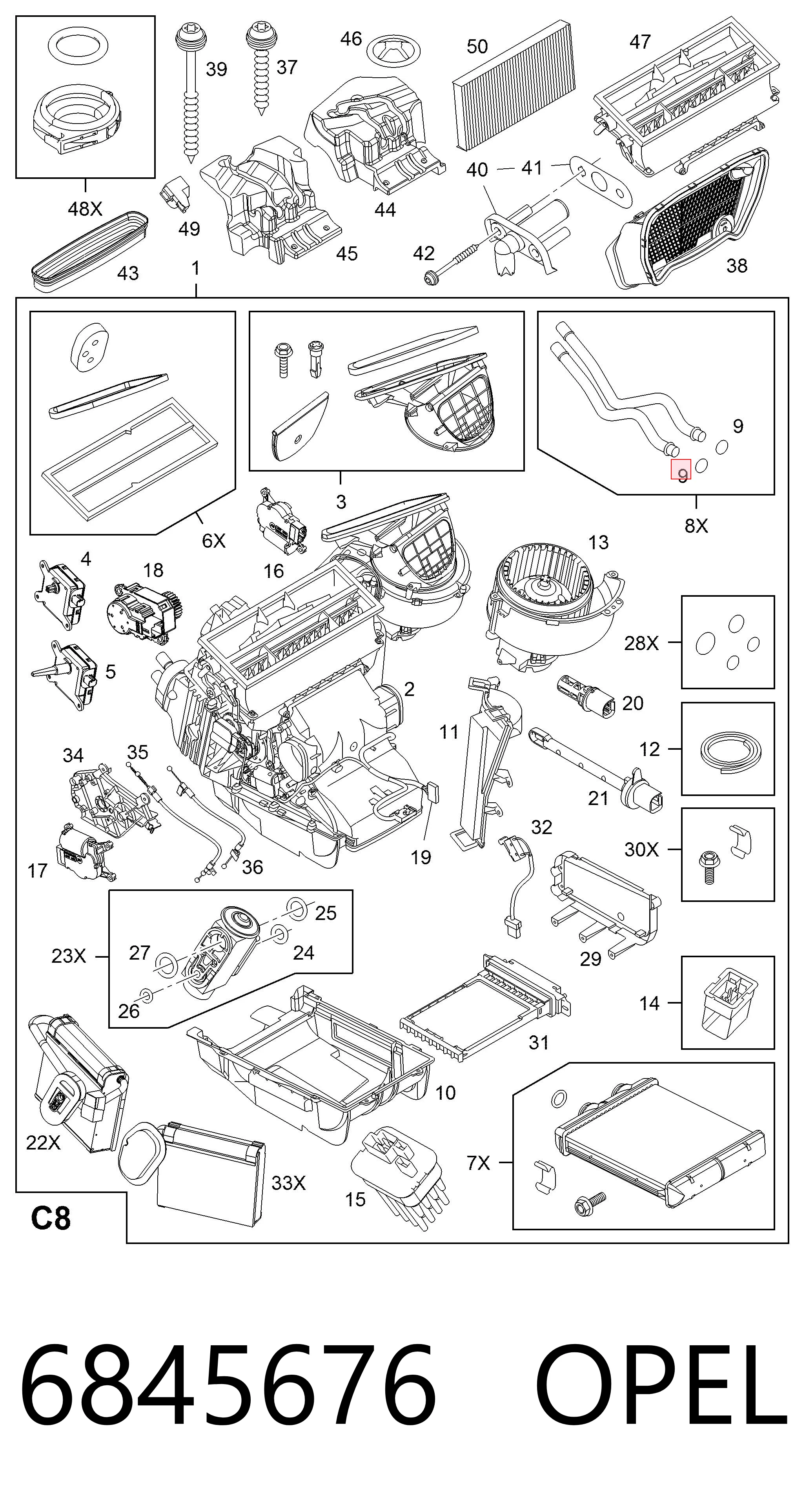 9117112 Peugeot/Citroen Кольцо уплотнительное трубки радиатора печки