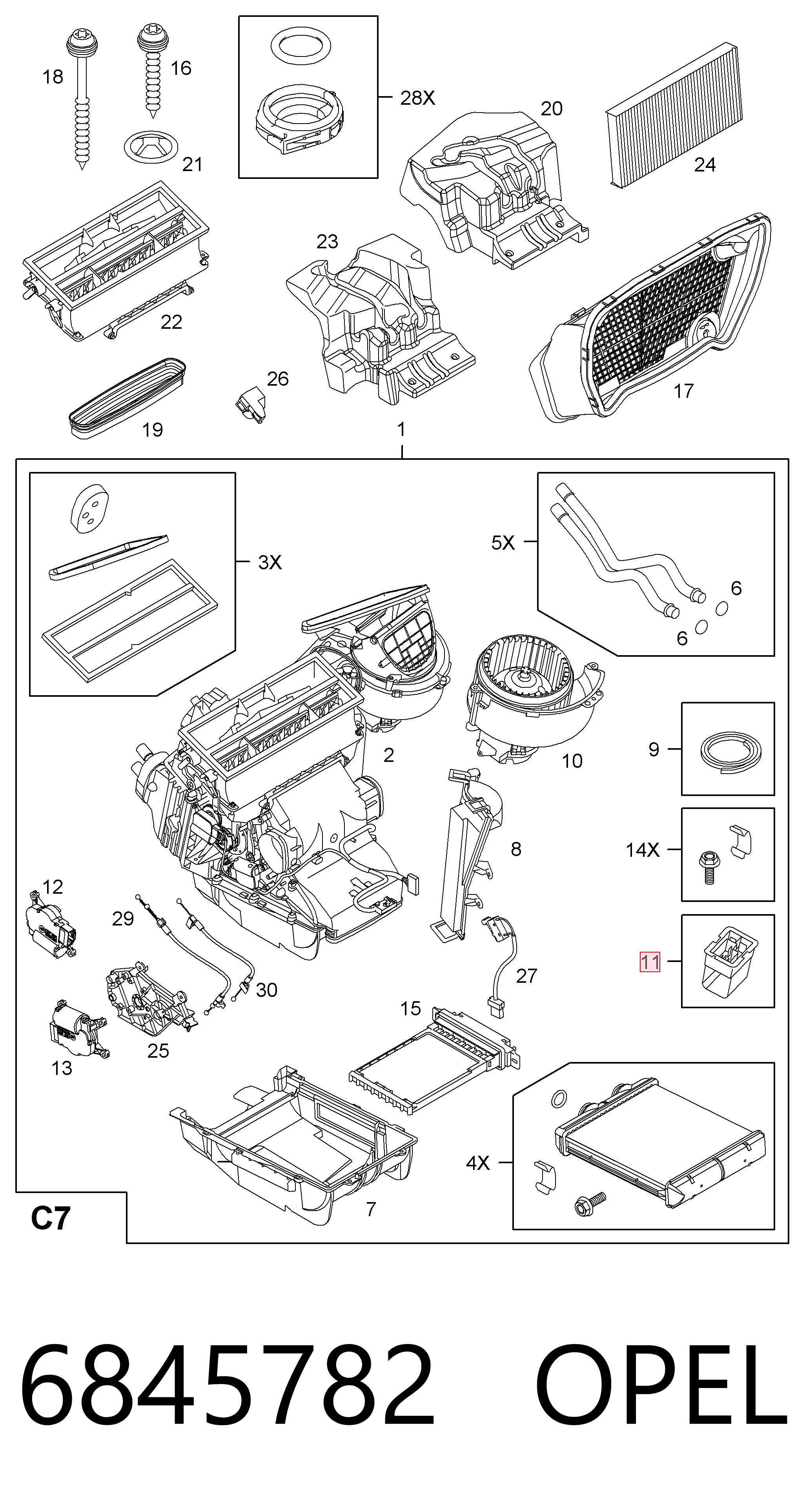 6845782 Opel Реле печки