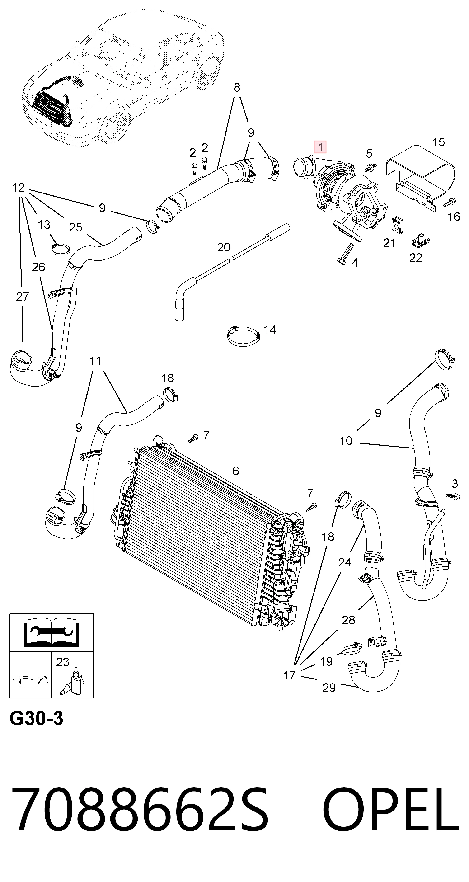 Купить 93182253 Peugeot/Citroen Турбоком