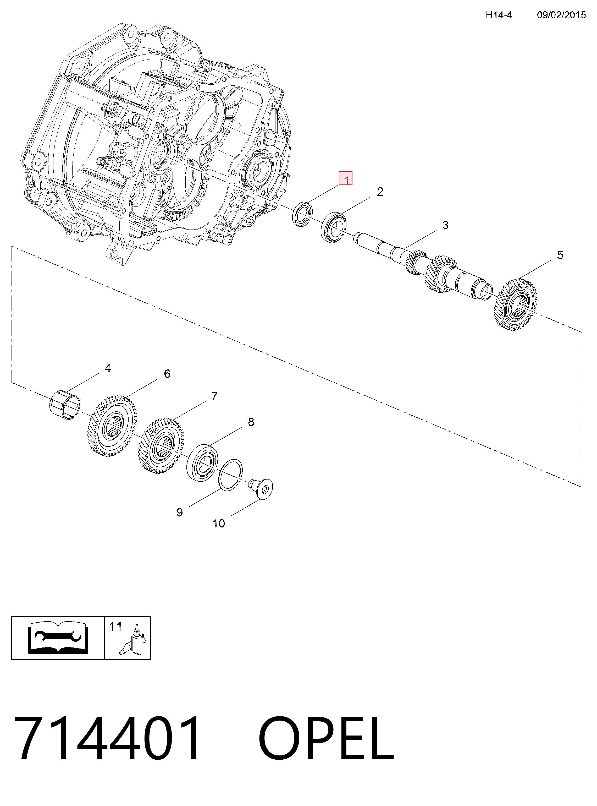 Сальник АКПП/КПП входного вала Opel 0714401 цена, от 4.66 USD