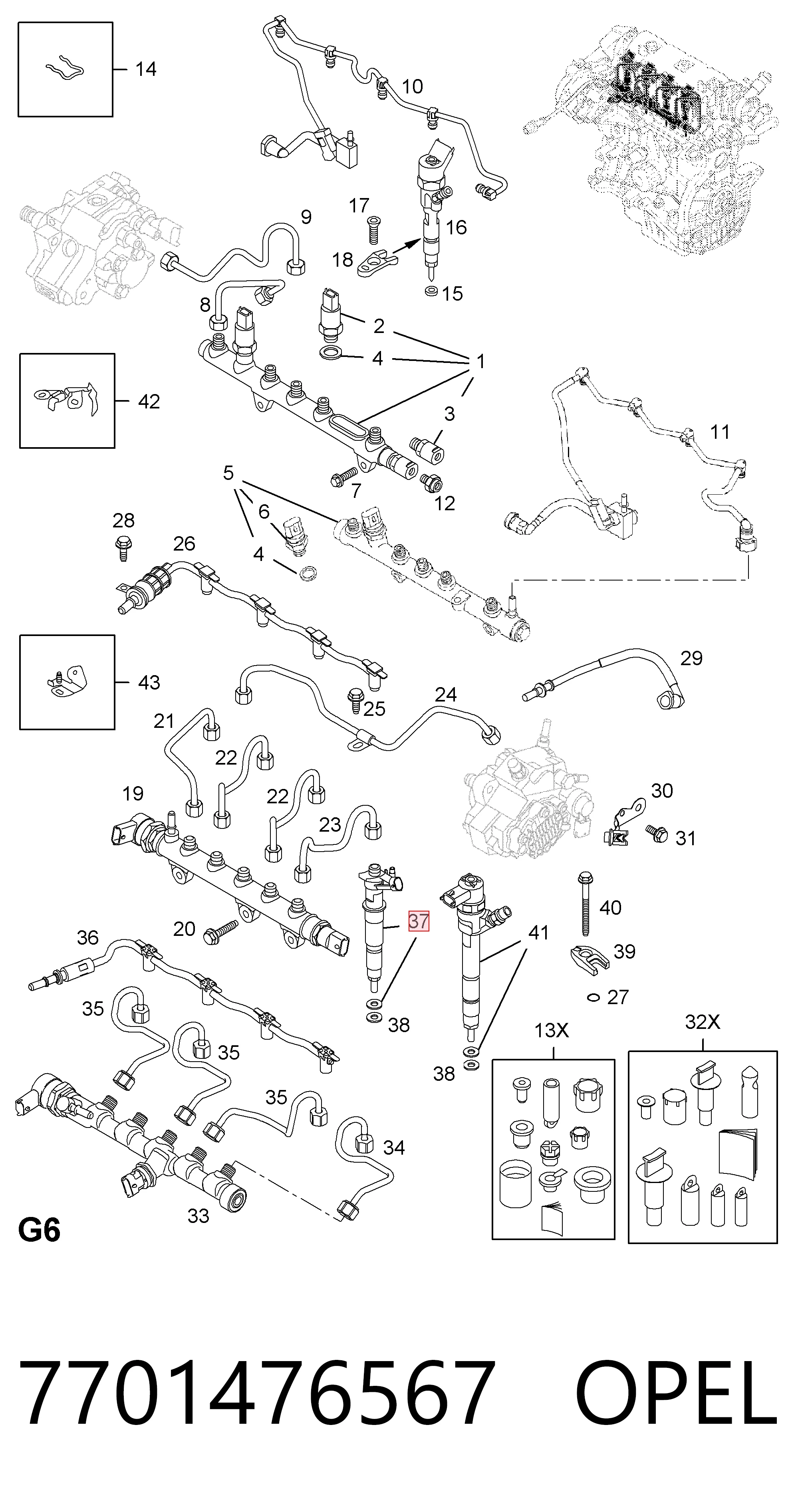  Топливные форсунки Renault Laguna 3