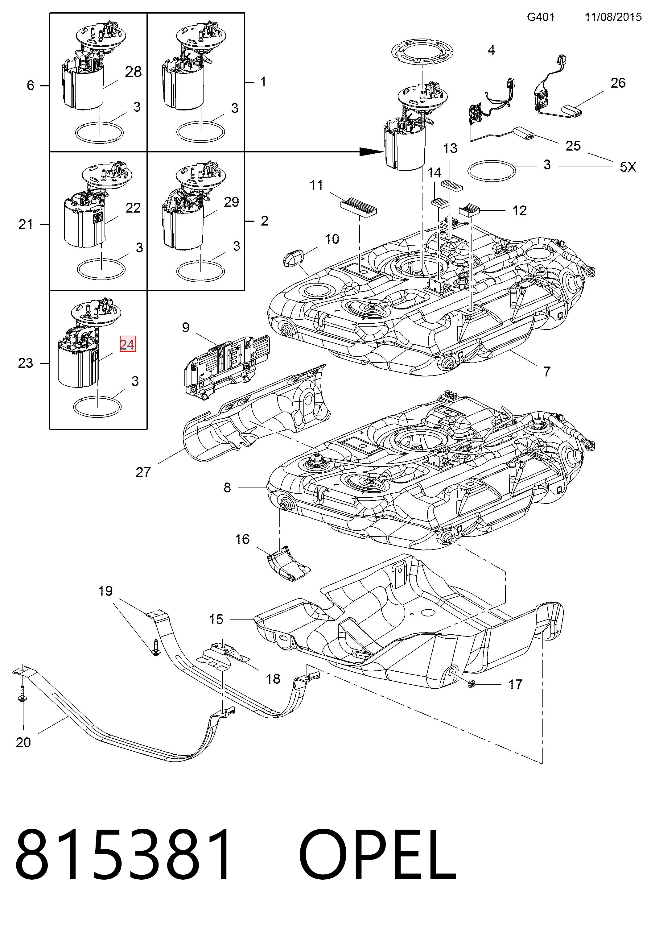 Топливный насос General Motors 13588663
