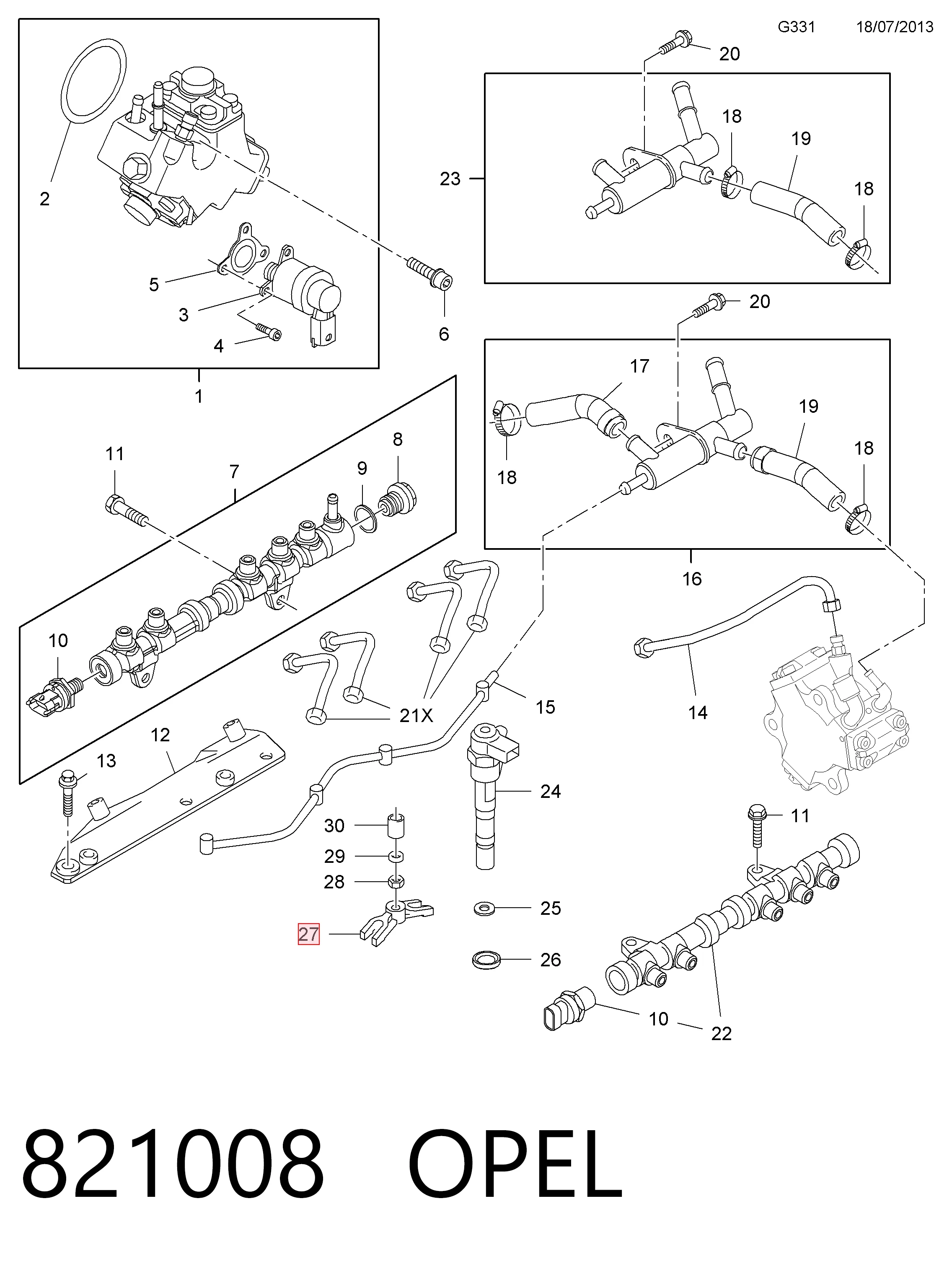 Купить 55227185 Peugeot/Citroen Кронштейн крепления форсунки