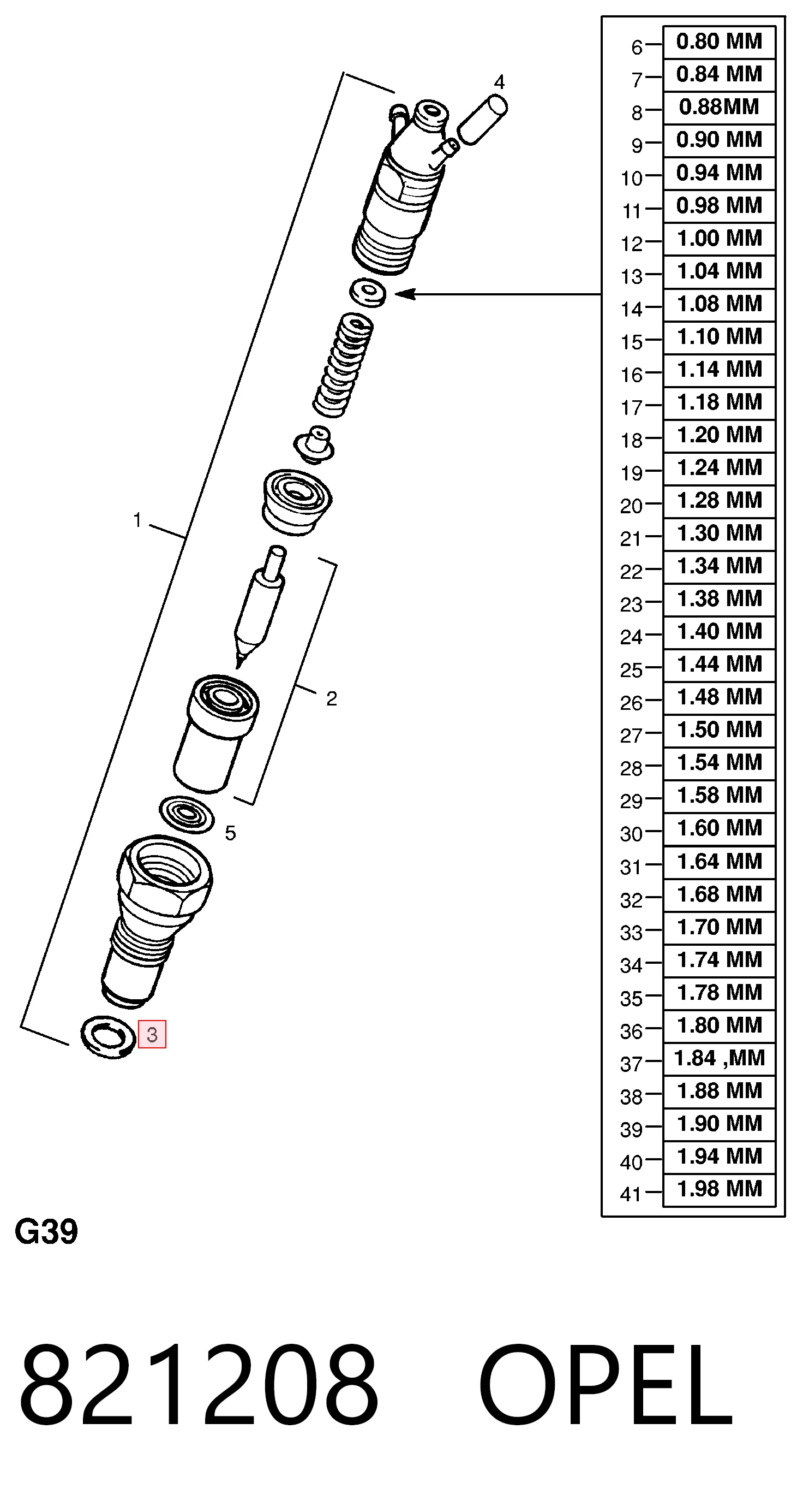 821208 Opel Кольцо форсунки инжектора посадочное