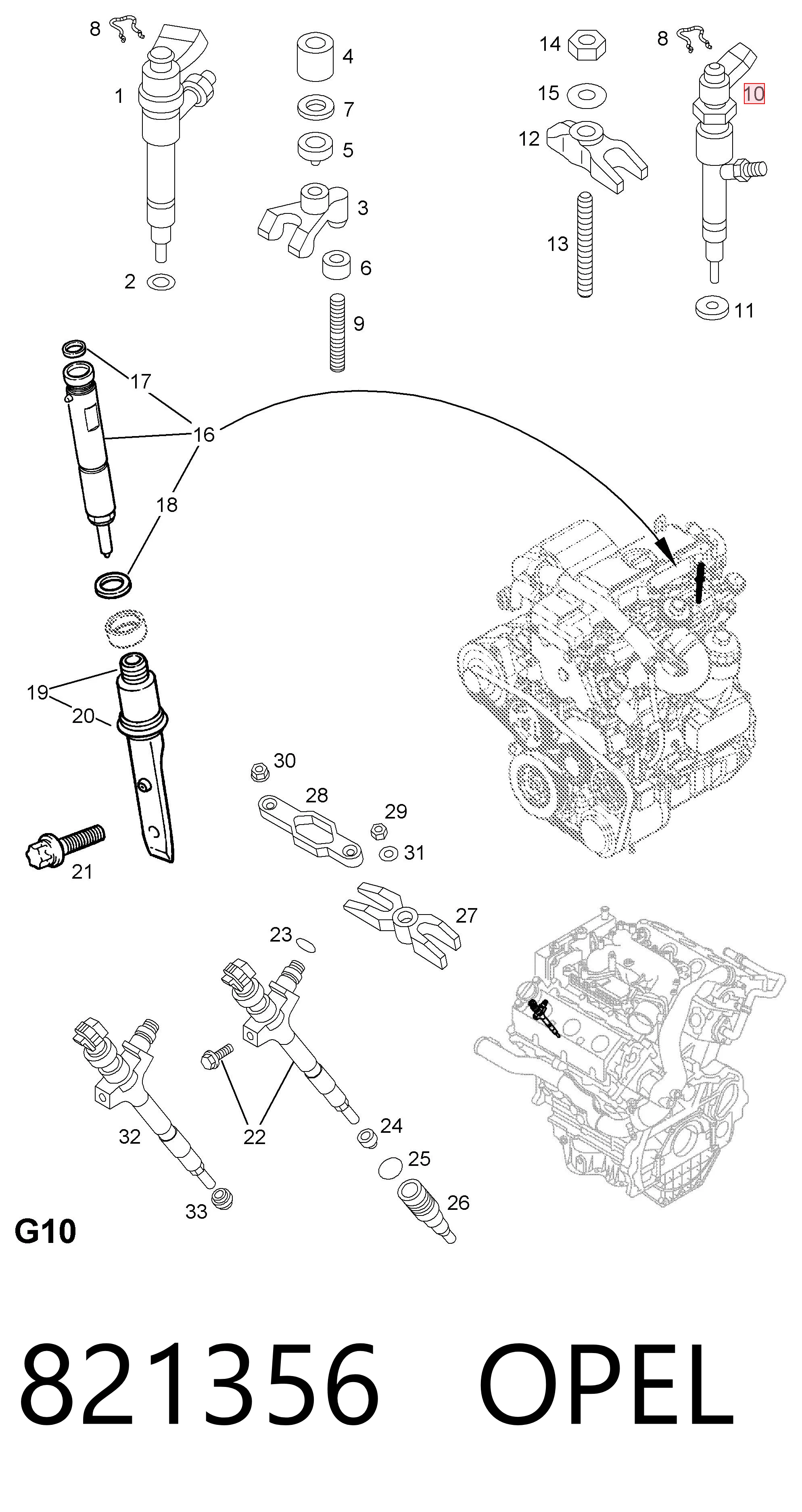 Купить 986435104 Bosch Клапанная форсунка