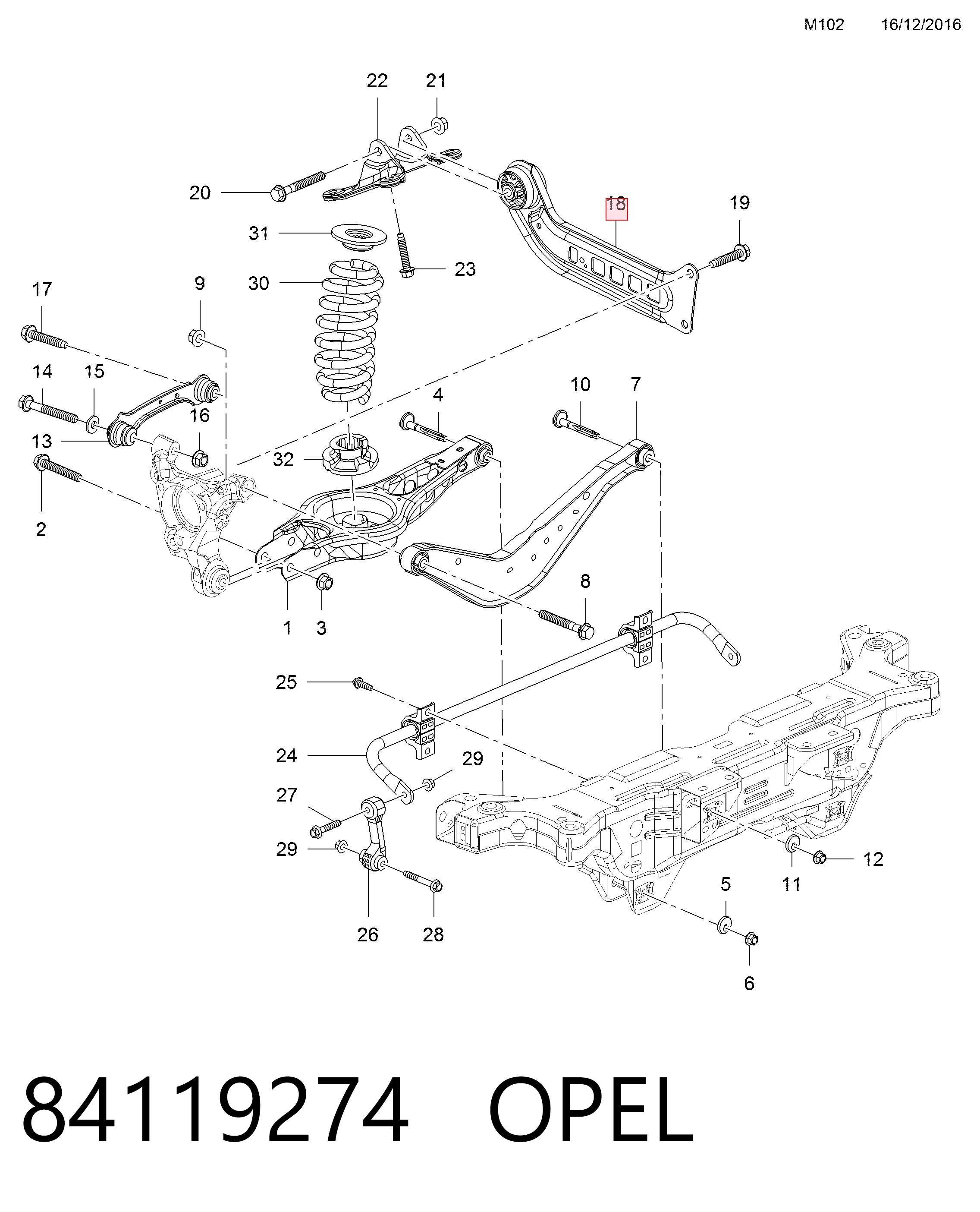 Рычаг (тяга) задней подвески продольный нижний правый Peugeot/Citroen 84708929 цена, от 29.47 USD