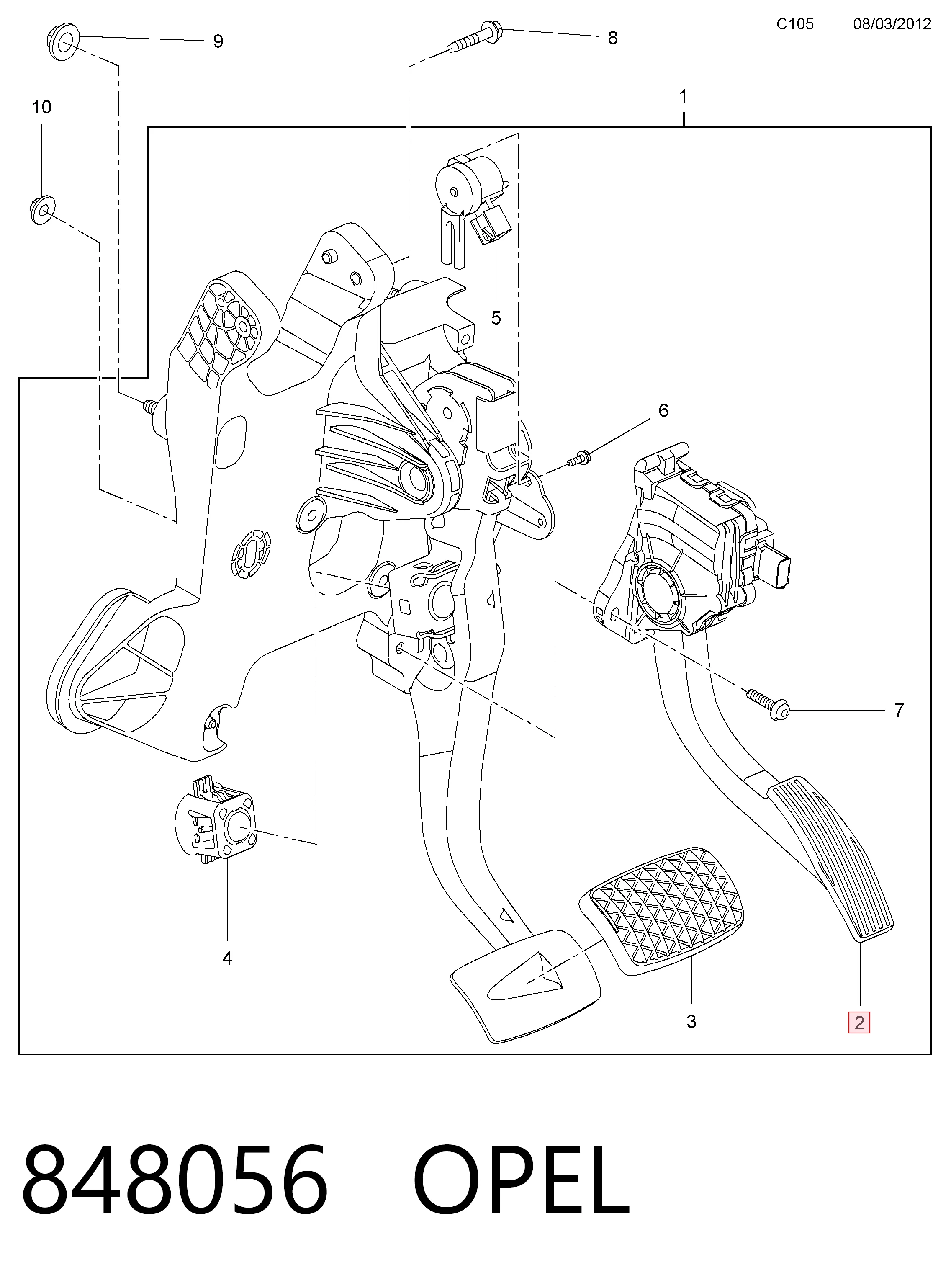 42758409 Peugeot/Citroen Педали газа