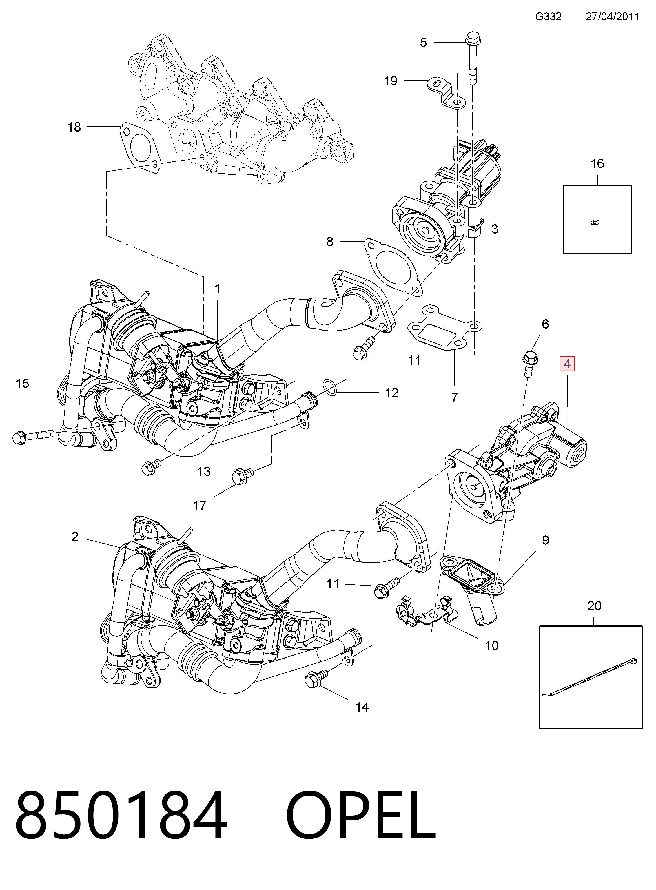 Приборы управления системы рециркуляции Opel 55567724 цена, от 186.82 USD