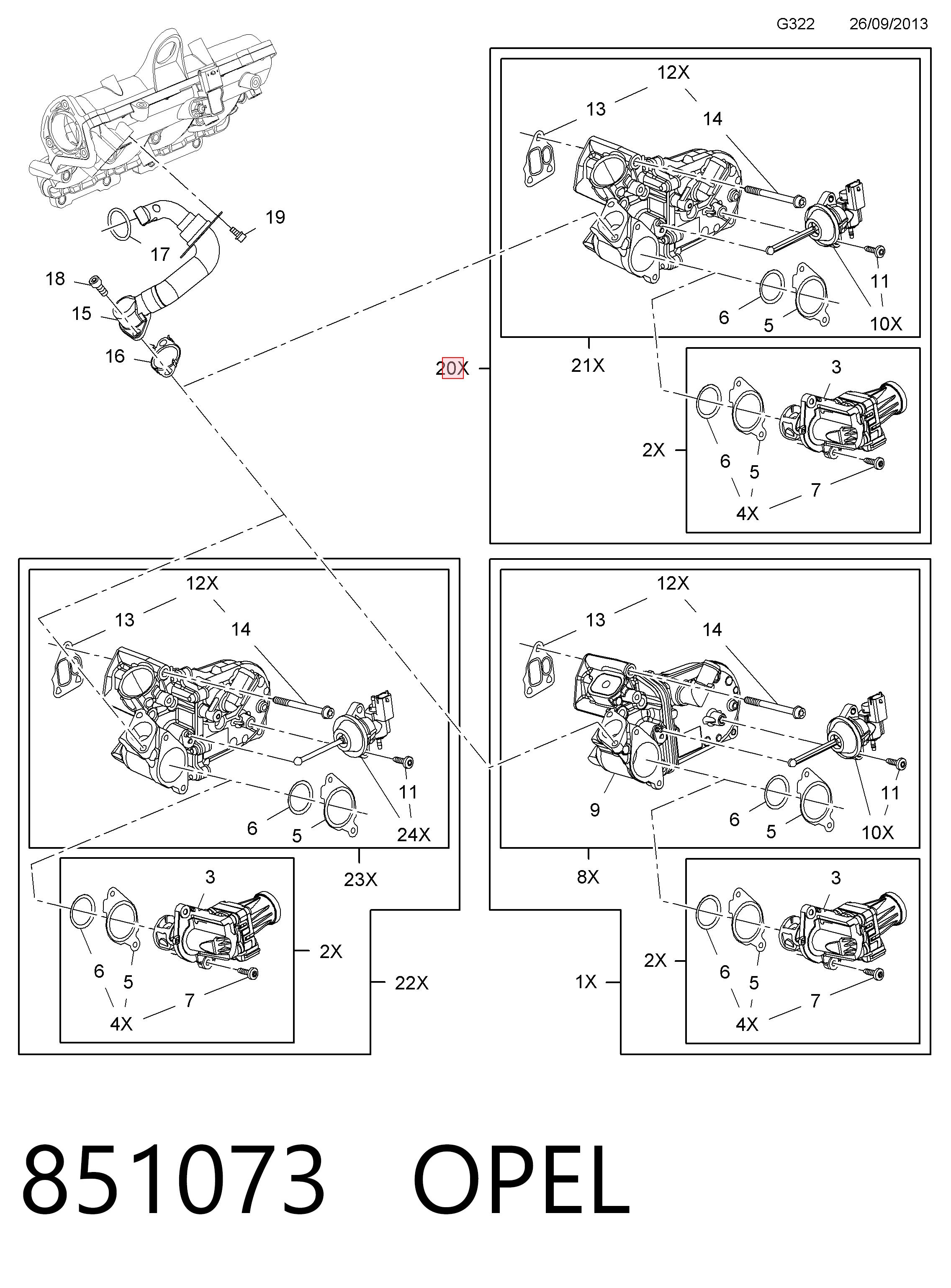 55230929 Peugeot/Citroen Радиатор системы EGR
