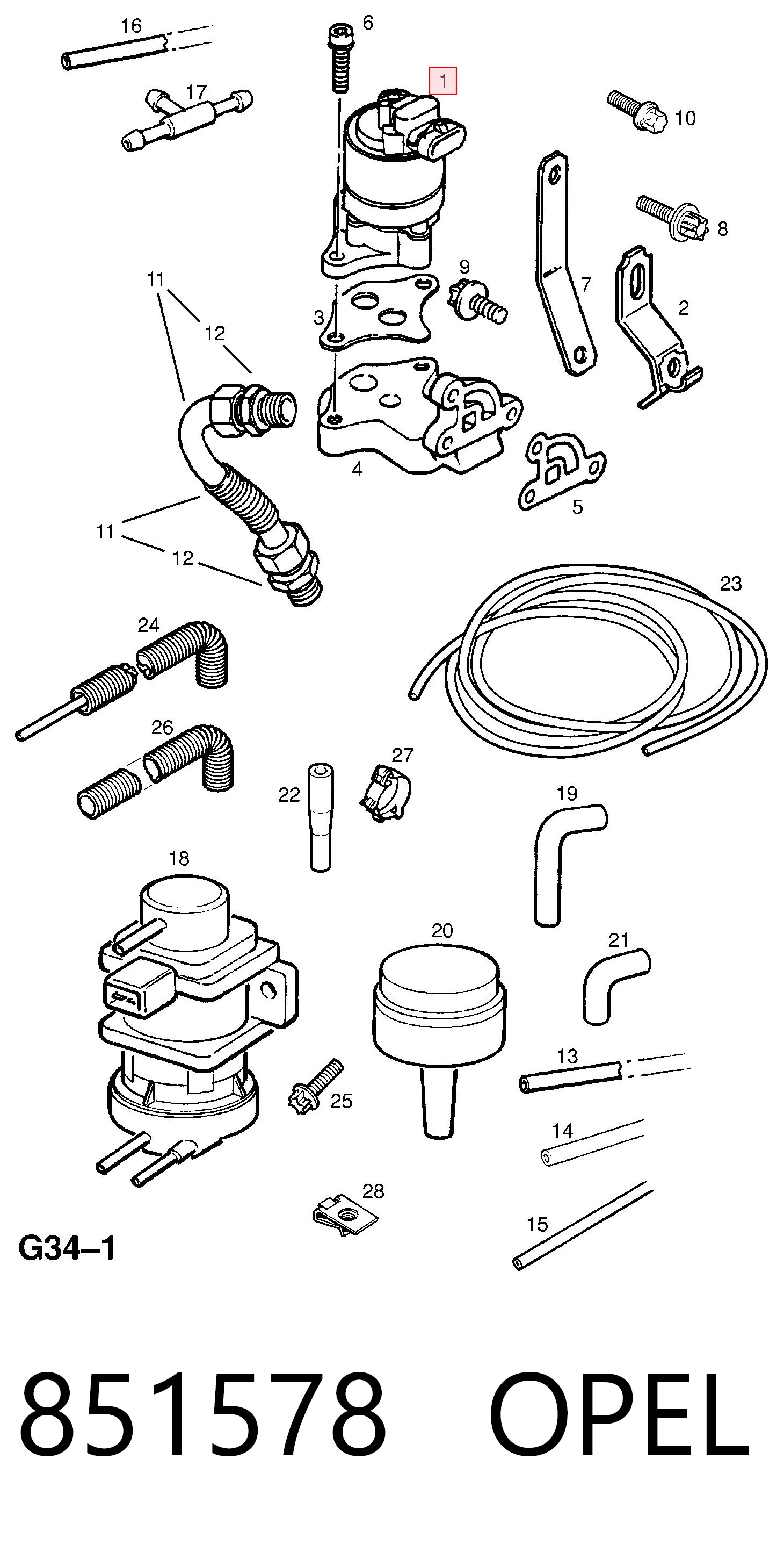 Клапан ЕГР EV053 Magneti Marelli