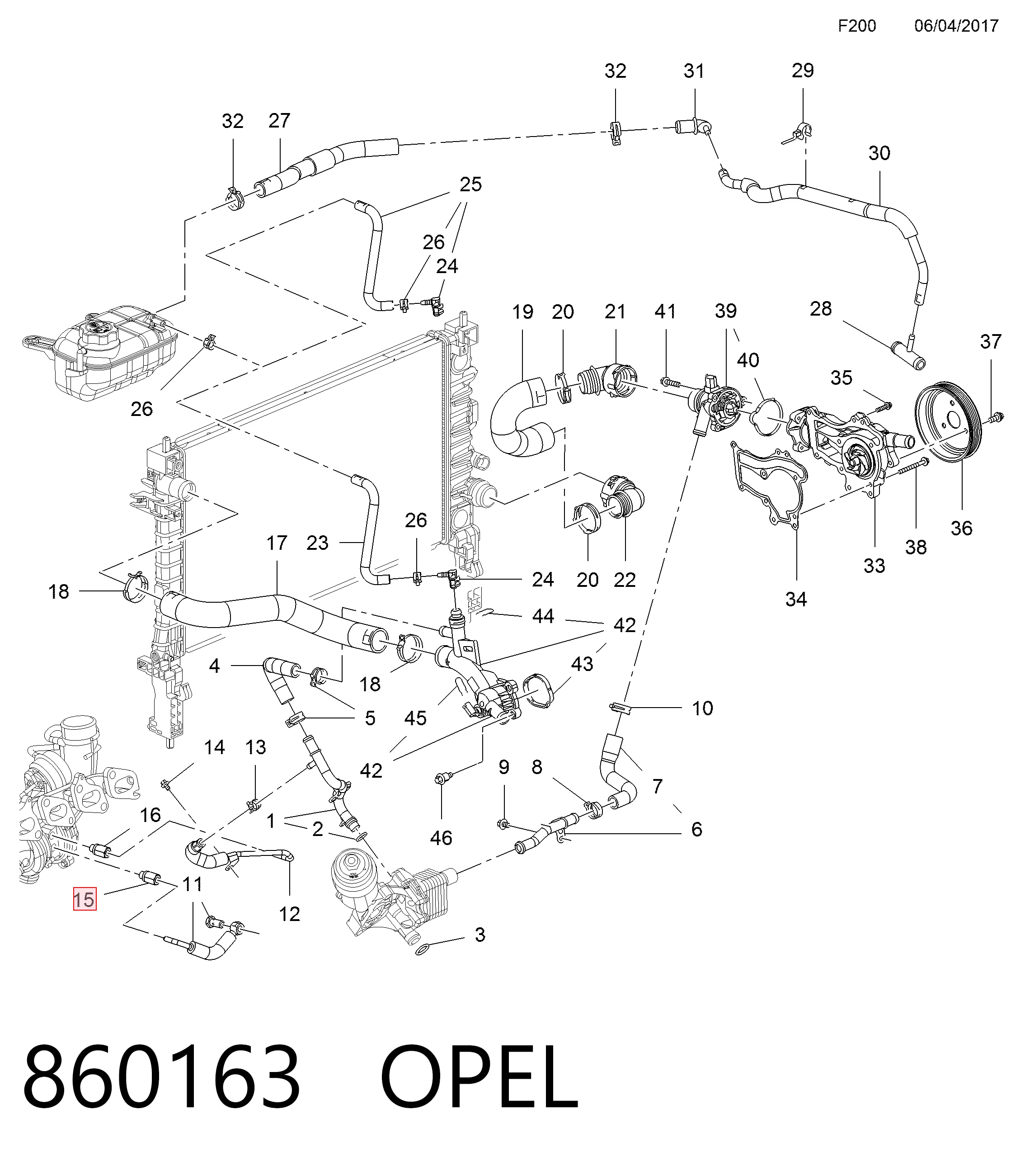 Штуцер шланга охлаждения турбины 860163 General Motors