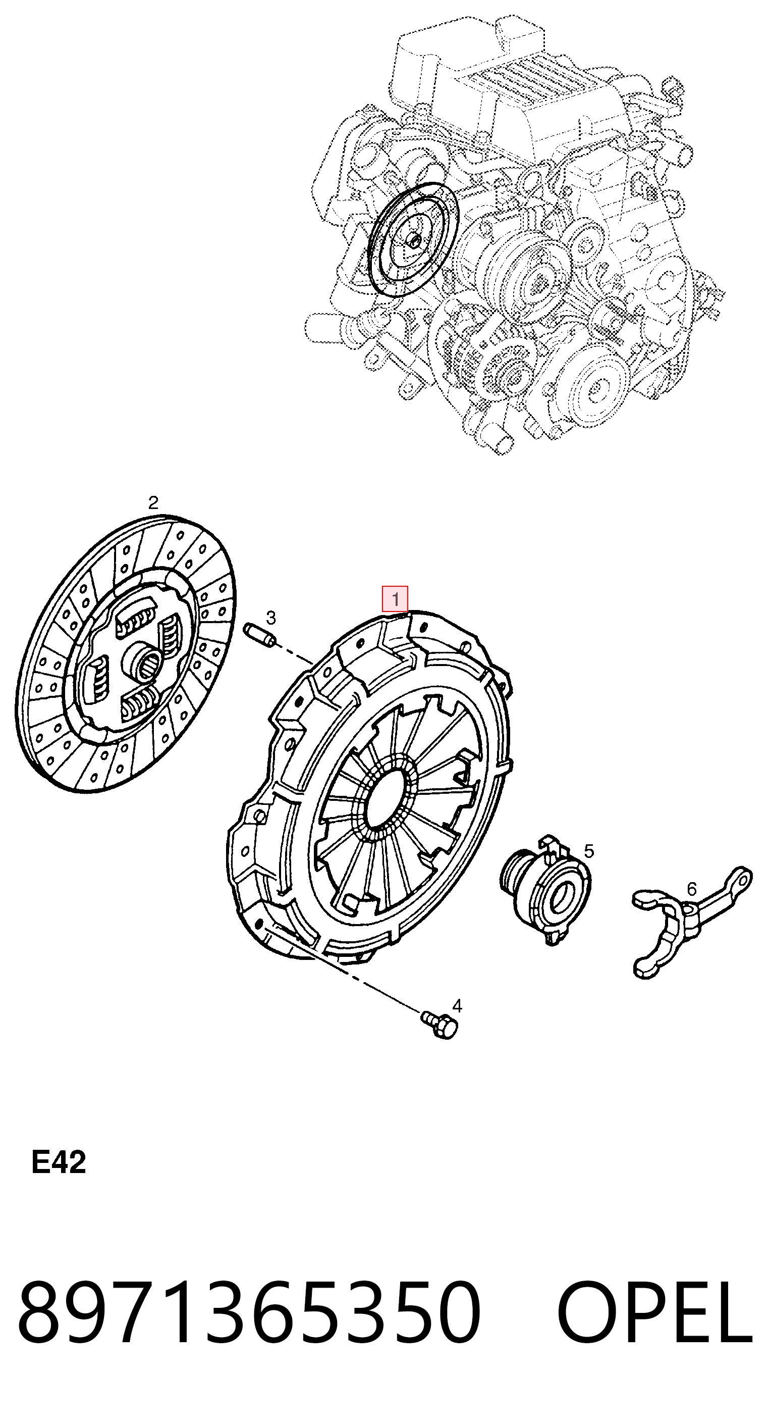 Корзина диска сцепления Peugeot/Citroen 97136535
