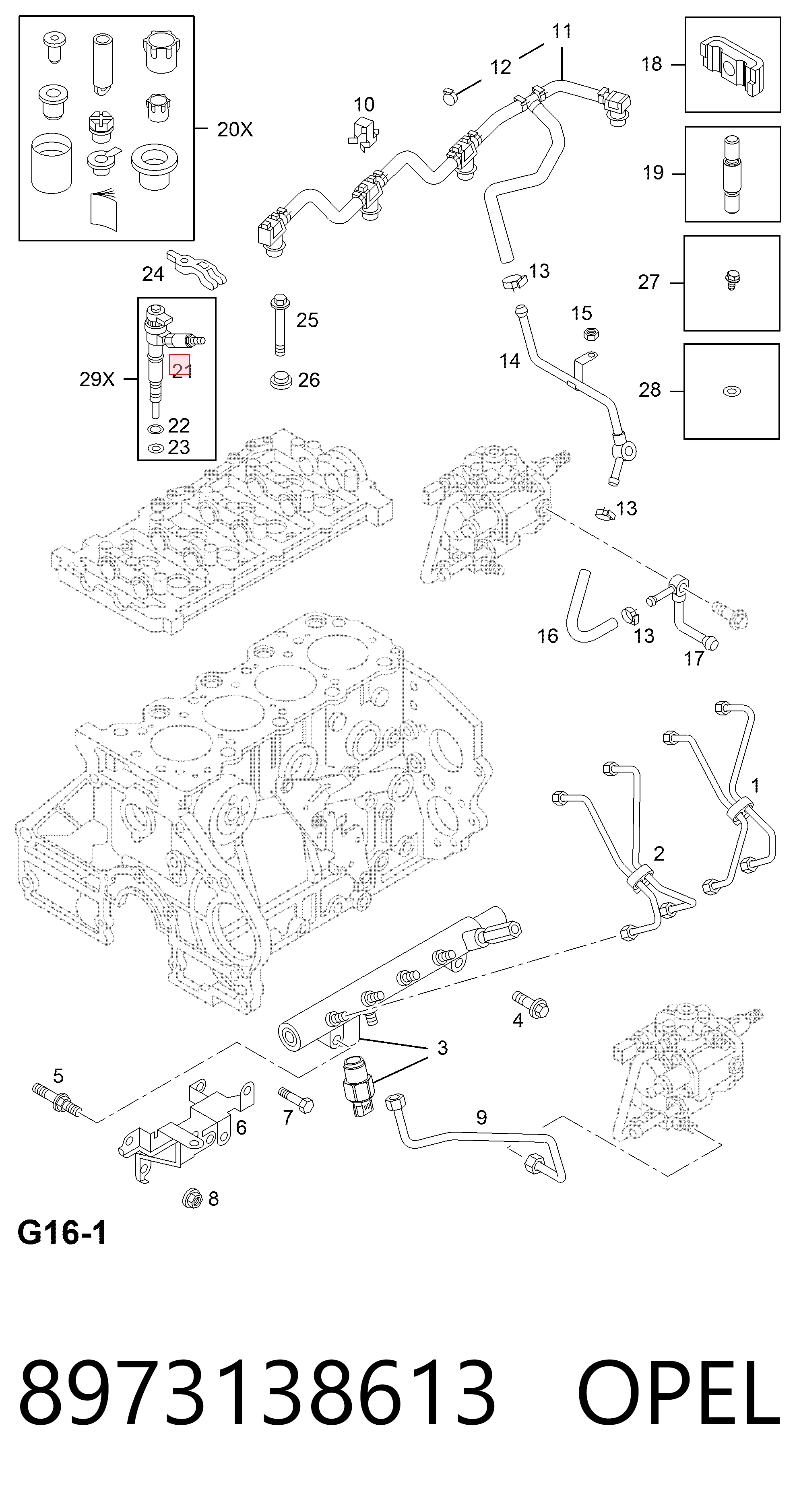 Купить 8973138611 VAG Клапанная форсунка