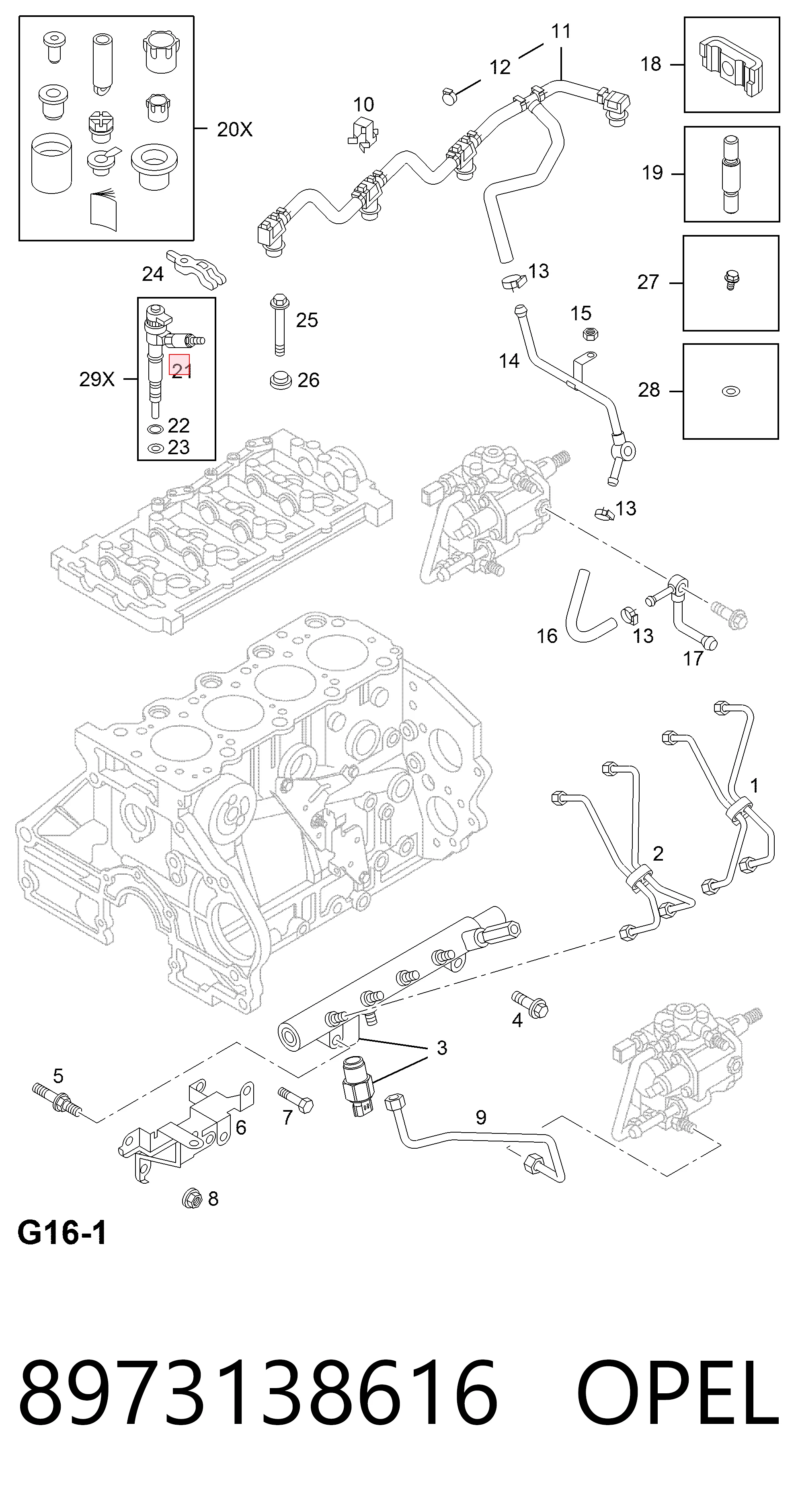 Форсунки VAG 8973138611