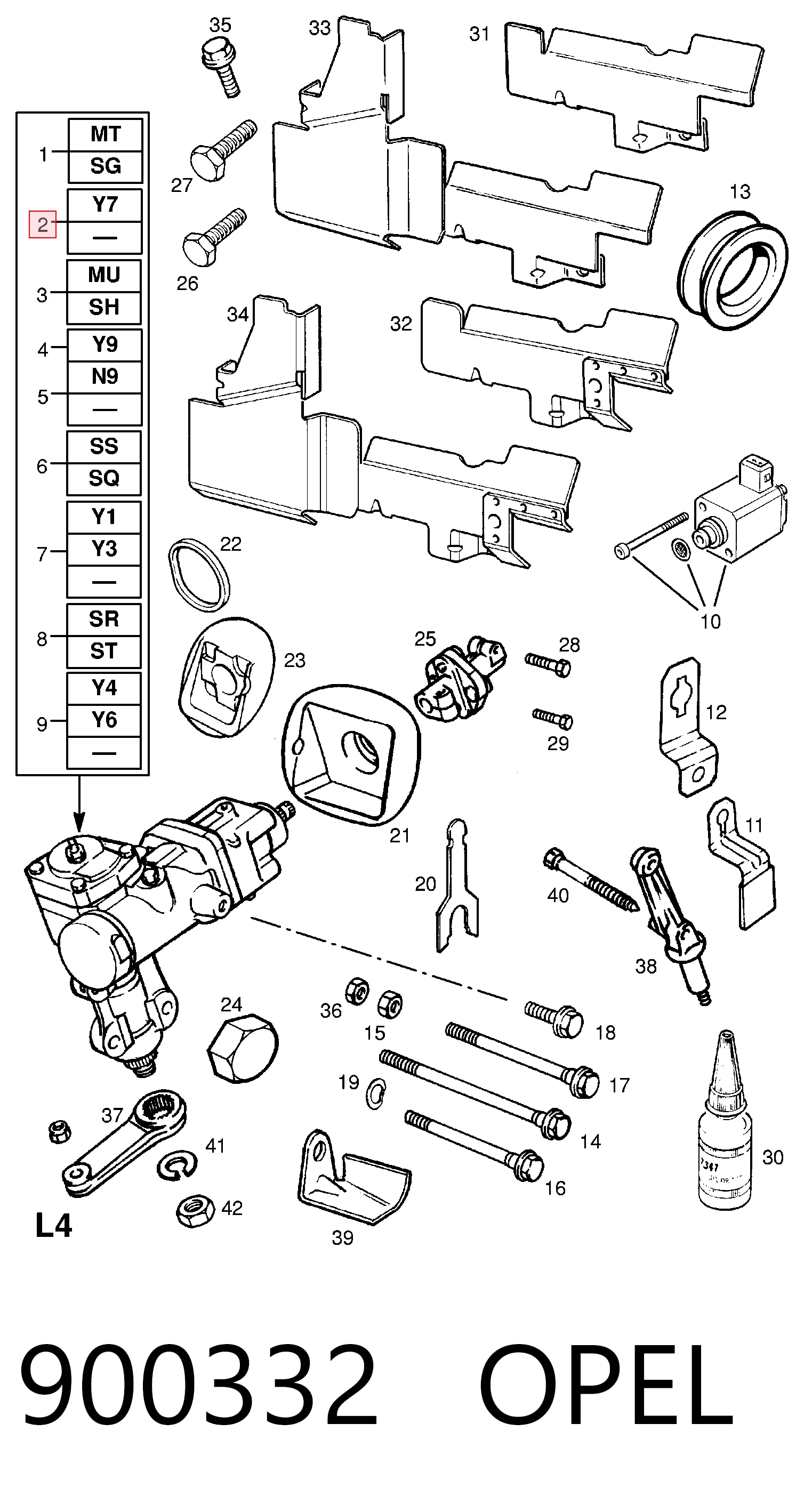 90447770 General Motors Механизм рулевого управления