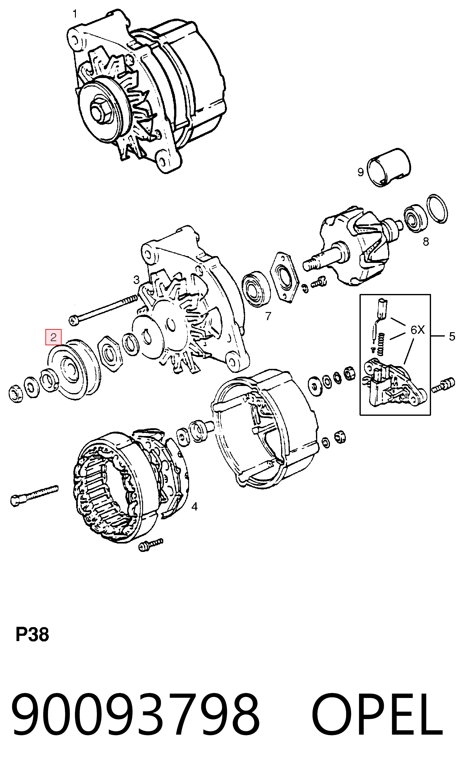 8941271850 Isuzu Обгонная муфта генератора
