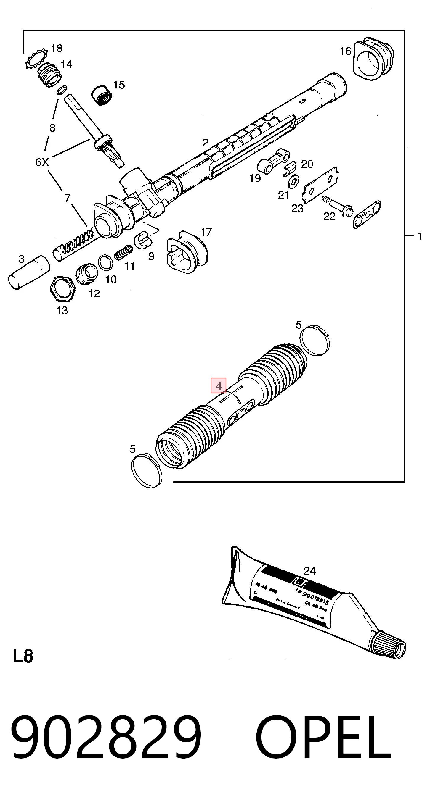 Пыльник тяги Opel Astra F универсал (51, 52, F35, M35) (1991 - 2001) цена, от 15.22 USD