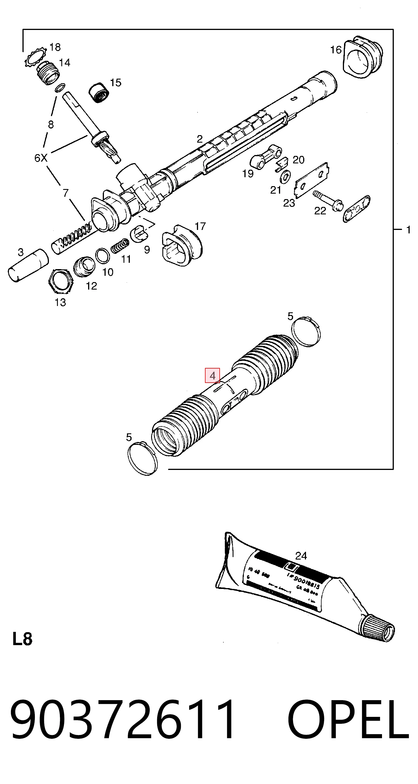 Купить Пыльник рулевой рейки Опель Астра F 51, 52, F35, M35