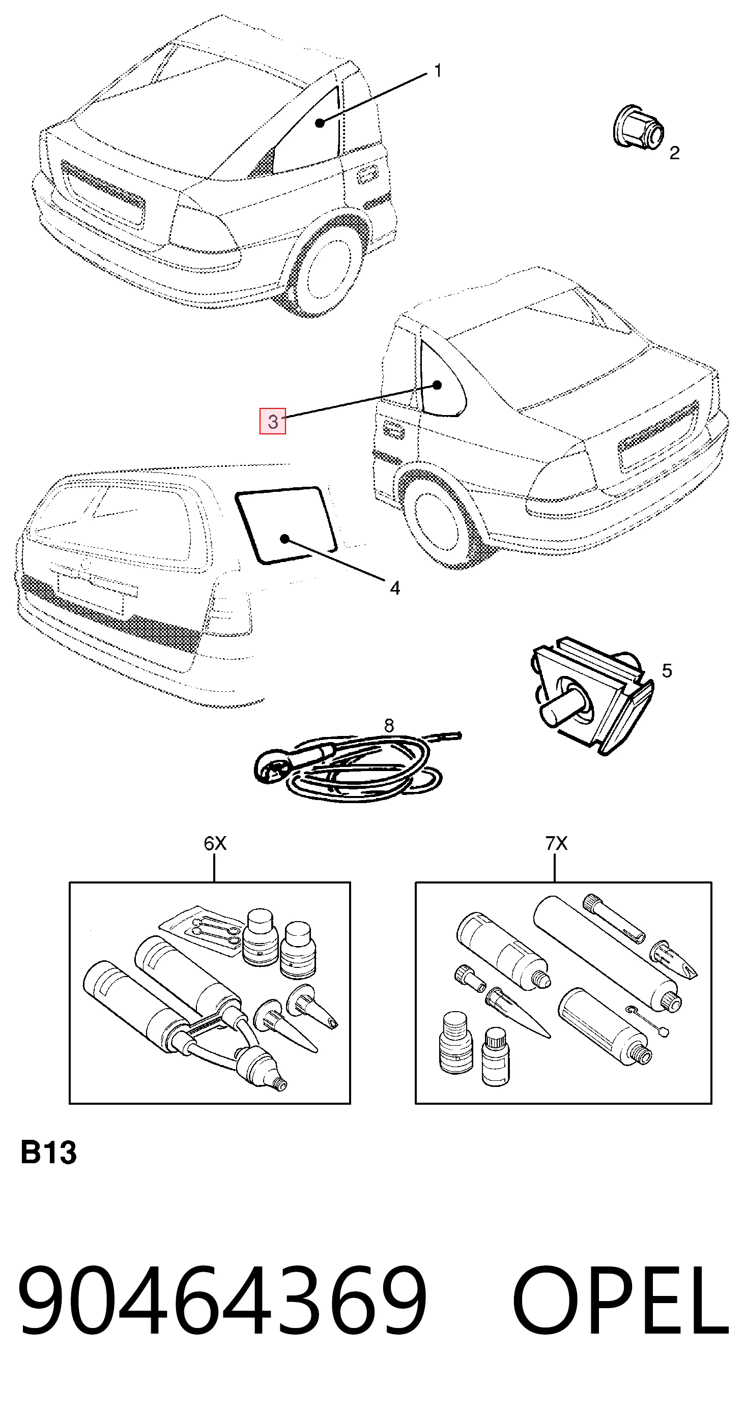 Стекло багажника, левое General Motors 161693 цена, от 14.11 USD