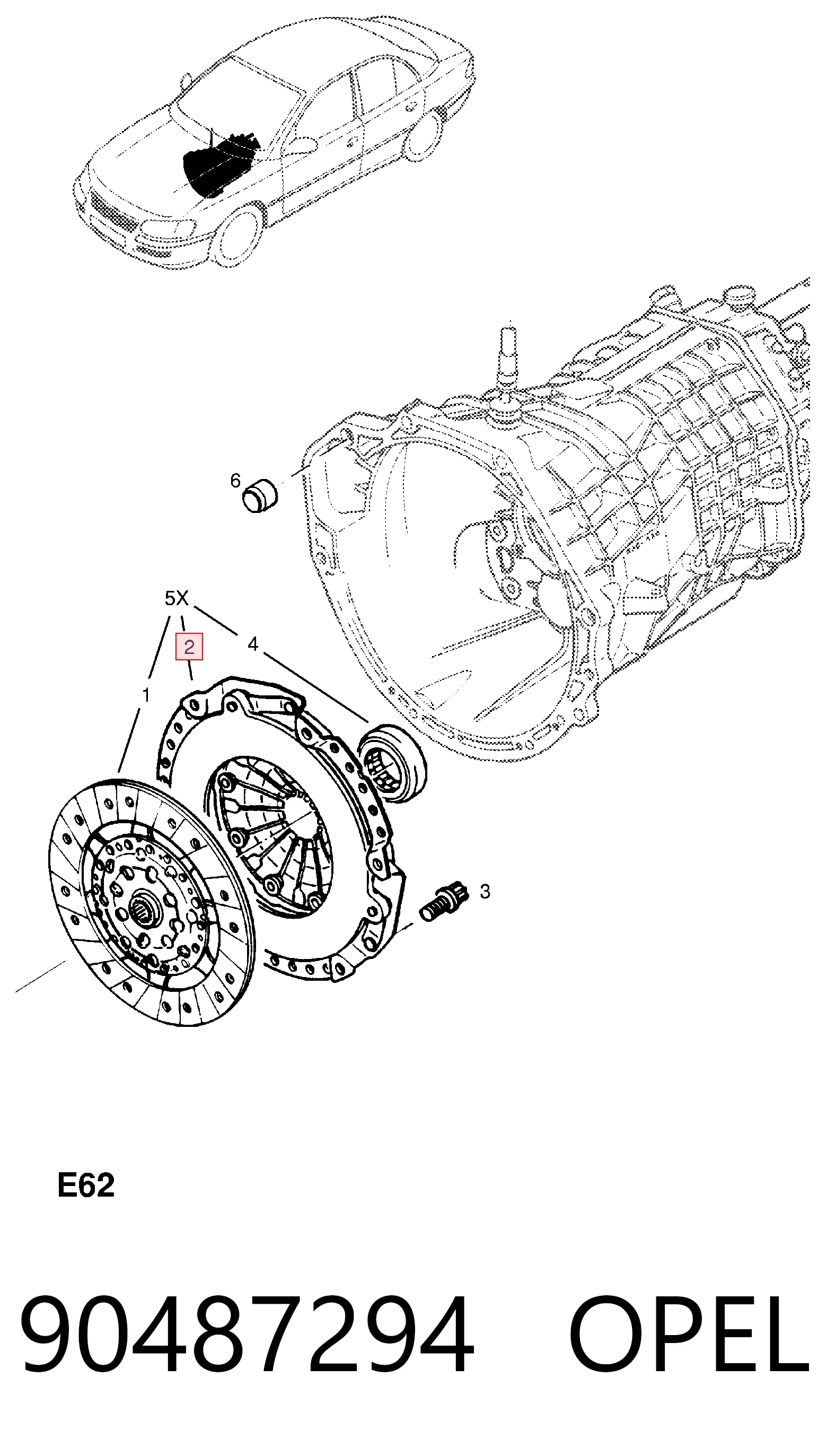 Корзина сцепления 90487294 General Motors