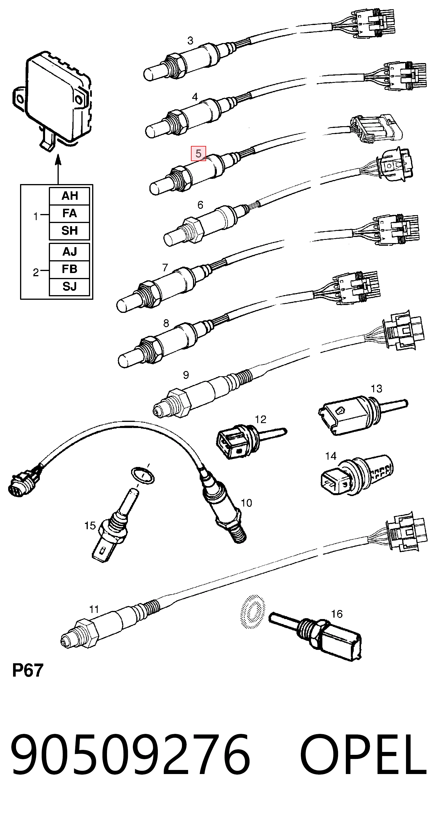 Лямбда зонд 855324 General Motors