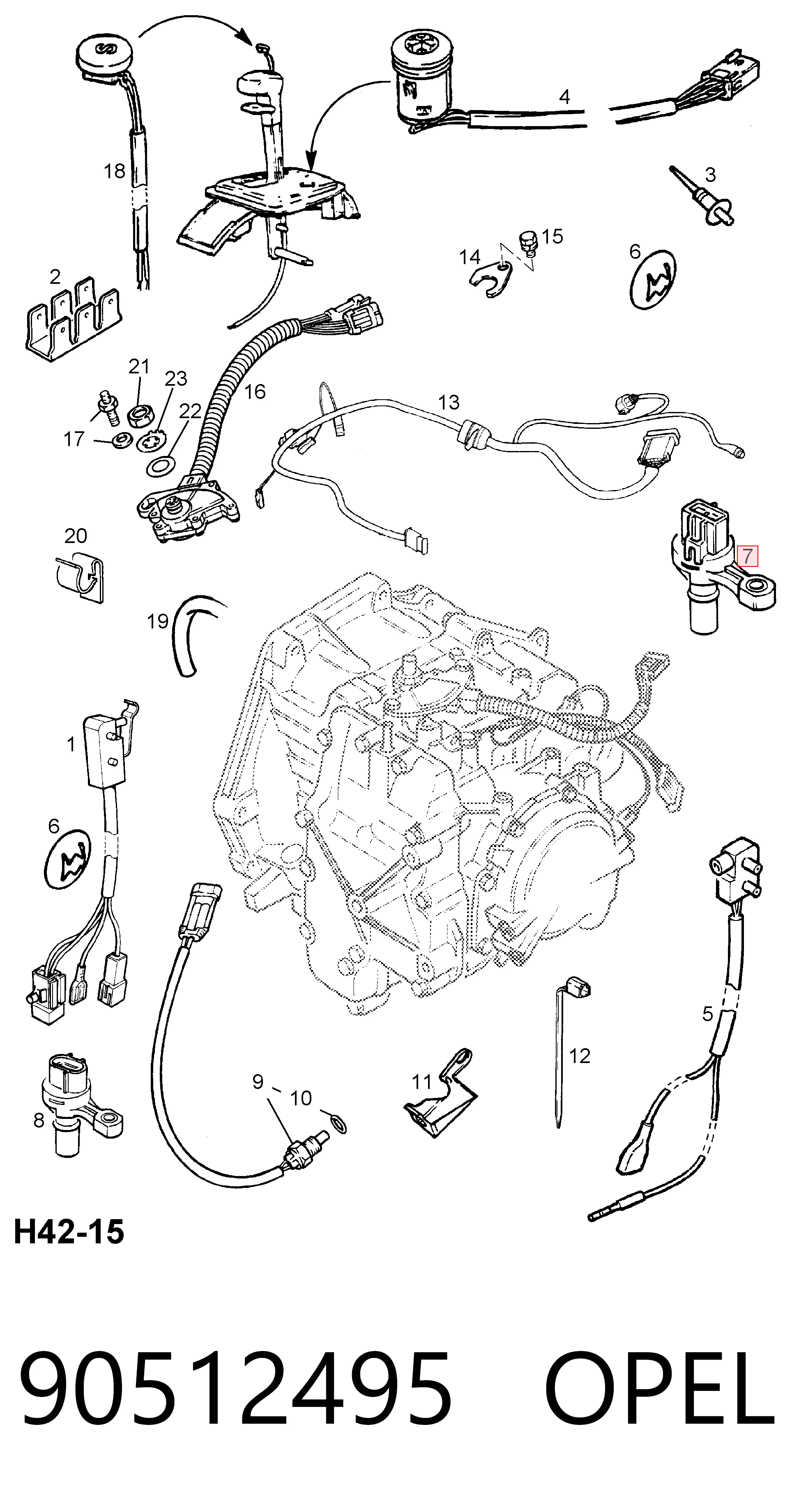 90512495 Opel Датчик скорости спидометра
