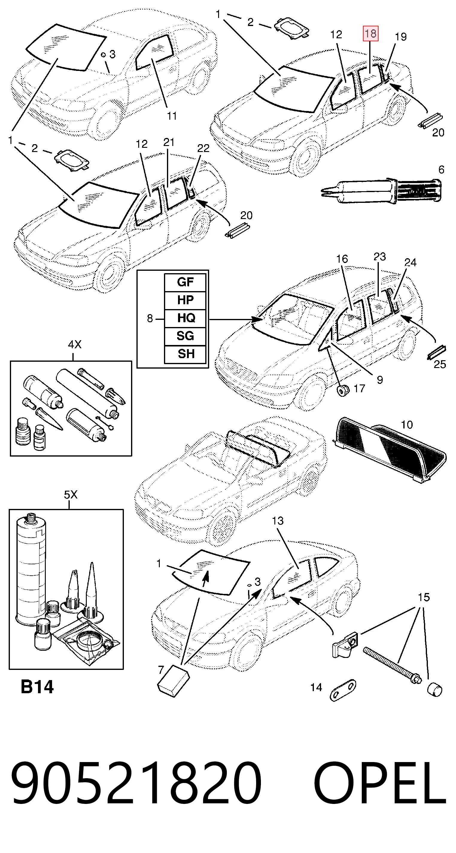 Окно задней двери General Motors AB61035A цена, от 26.76 USD