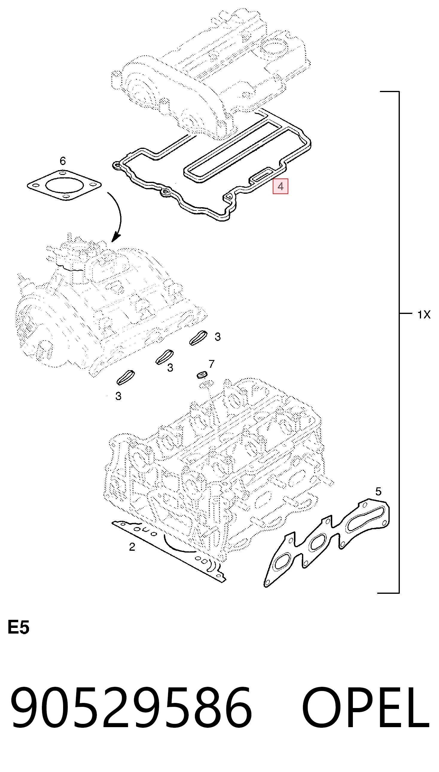 Прокладка клапанной крышки 607749 General Motors