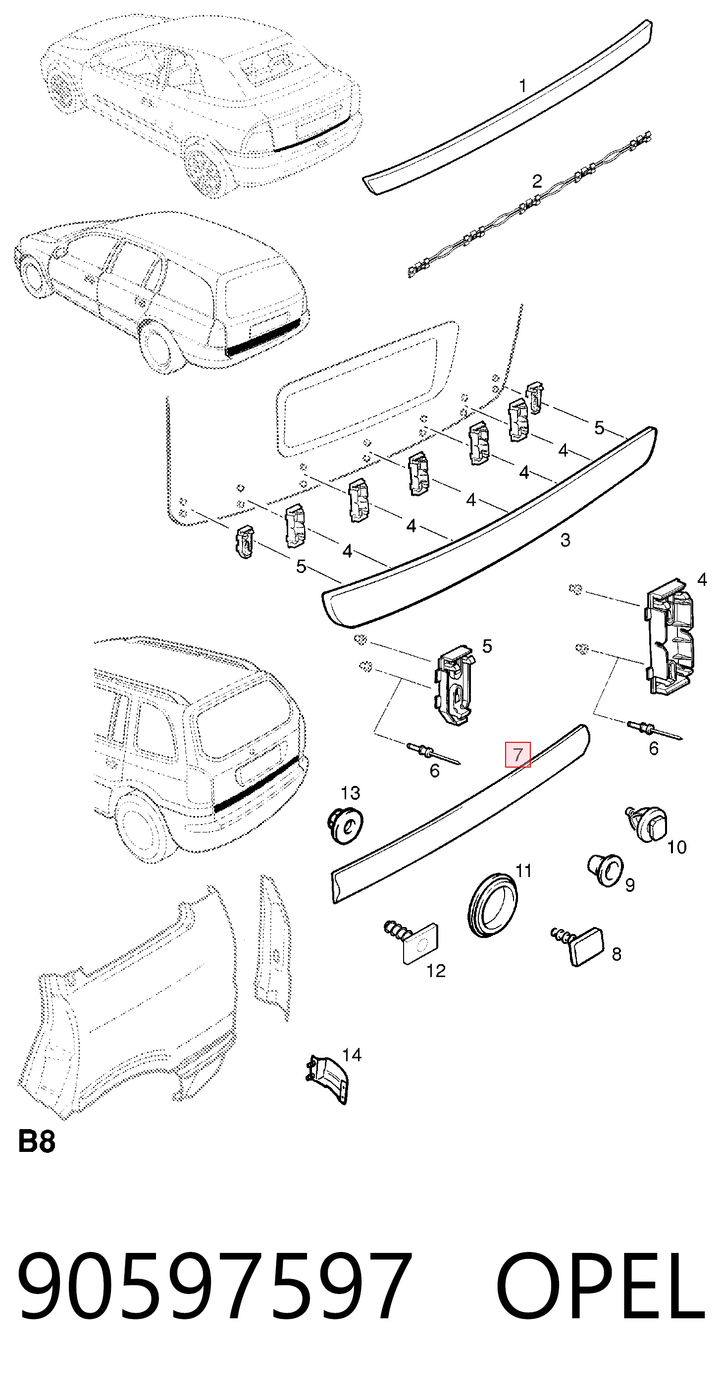 Купить 24425938 Volvo Накладка двери багажника