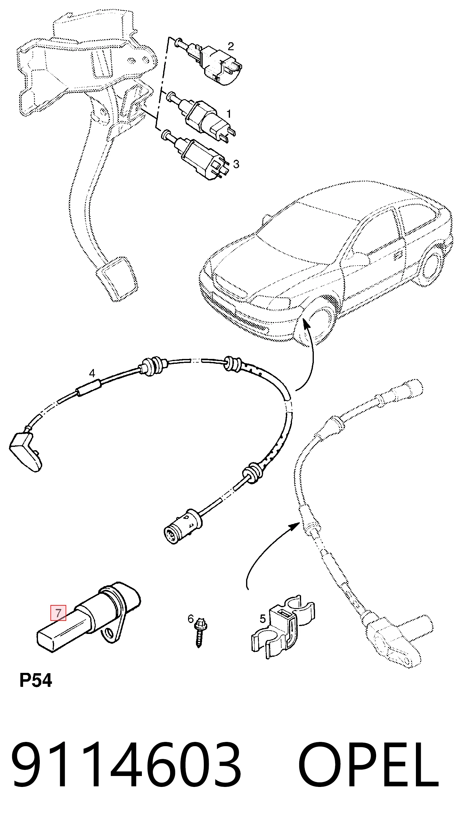 9114603 Opel Датчик скорости спидометра