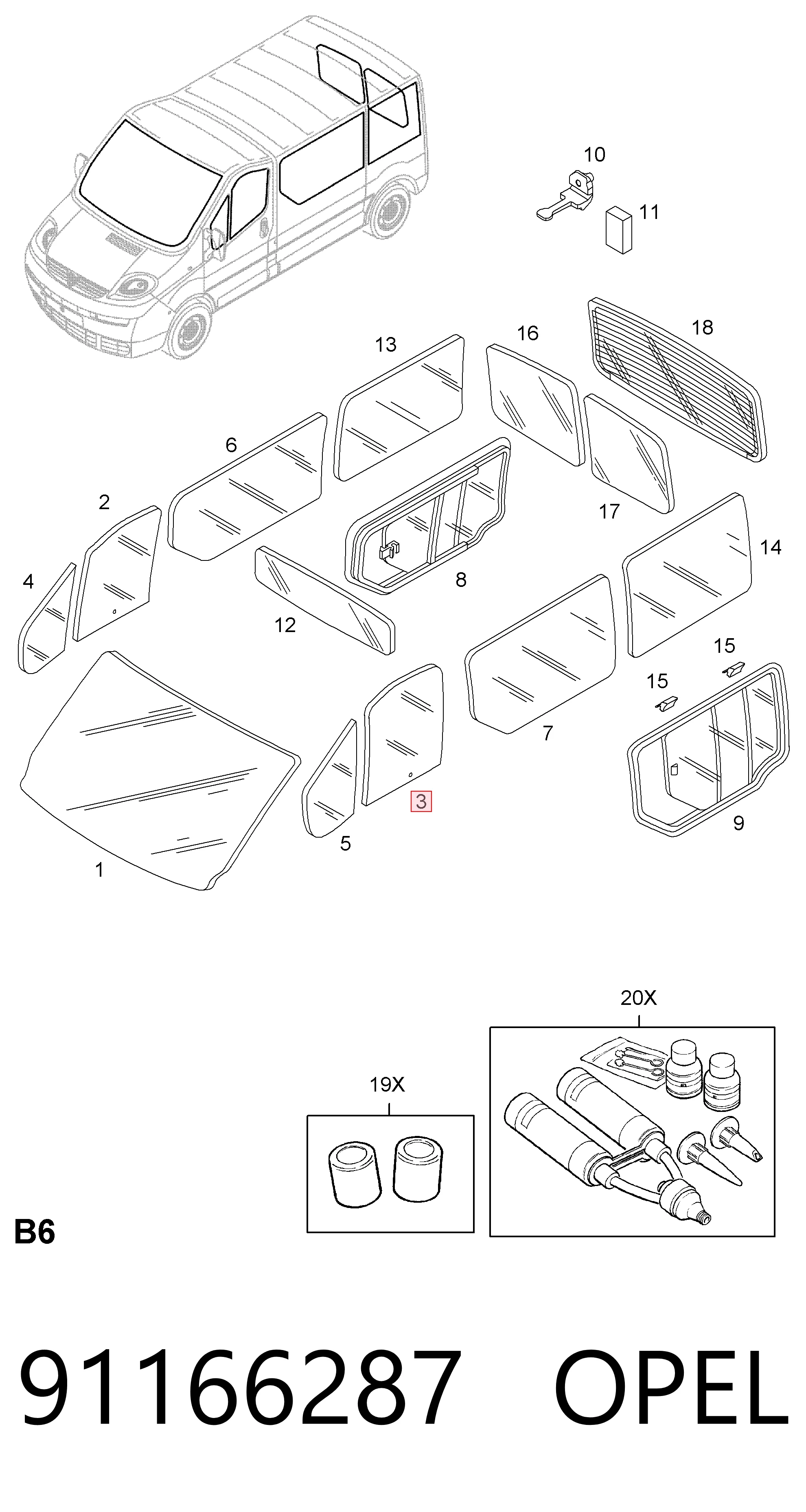 GS6062D303 XYG Стекло двери передней левой