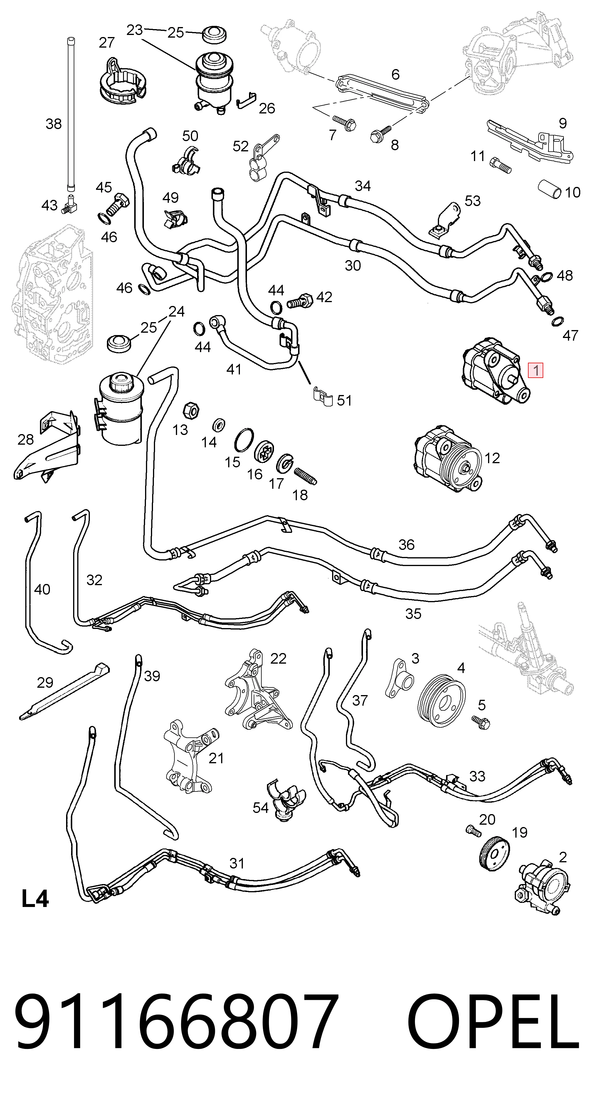 91166807 Opel ГУР руля