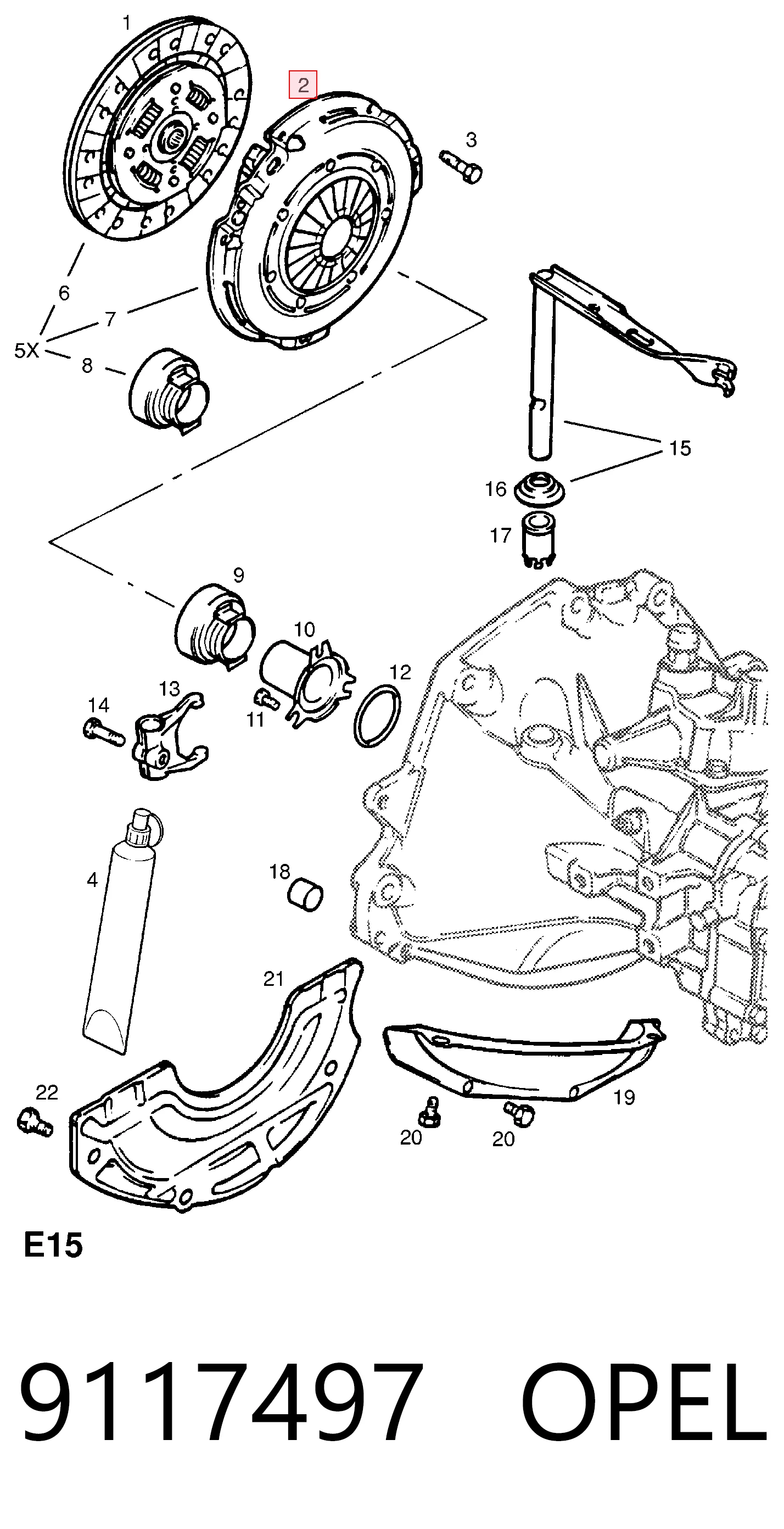 Корзина диска сцепления General Motors 90375665
