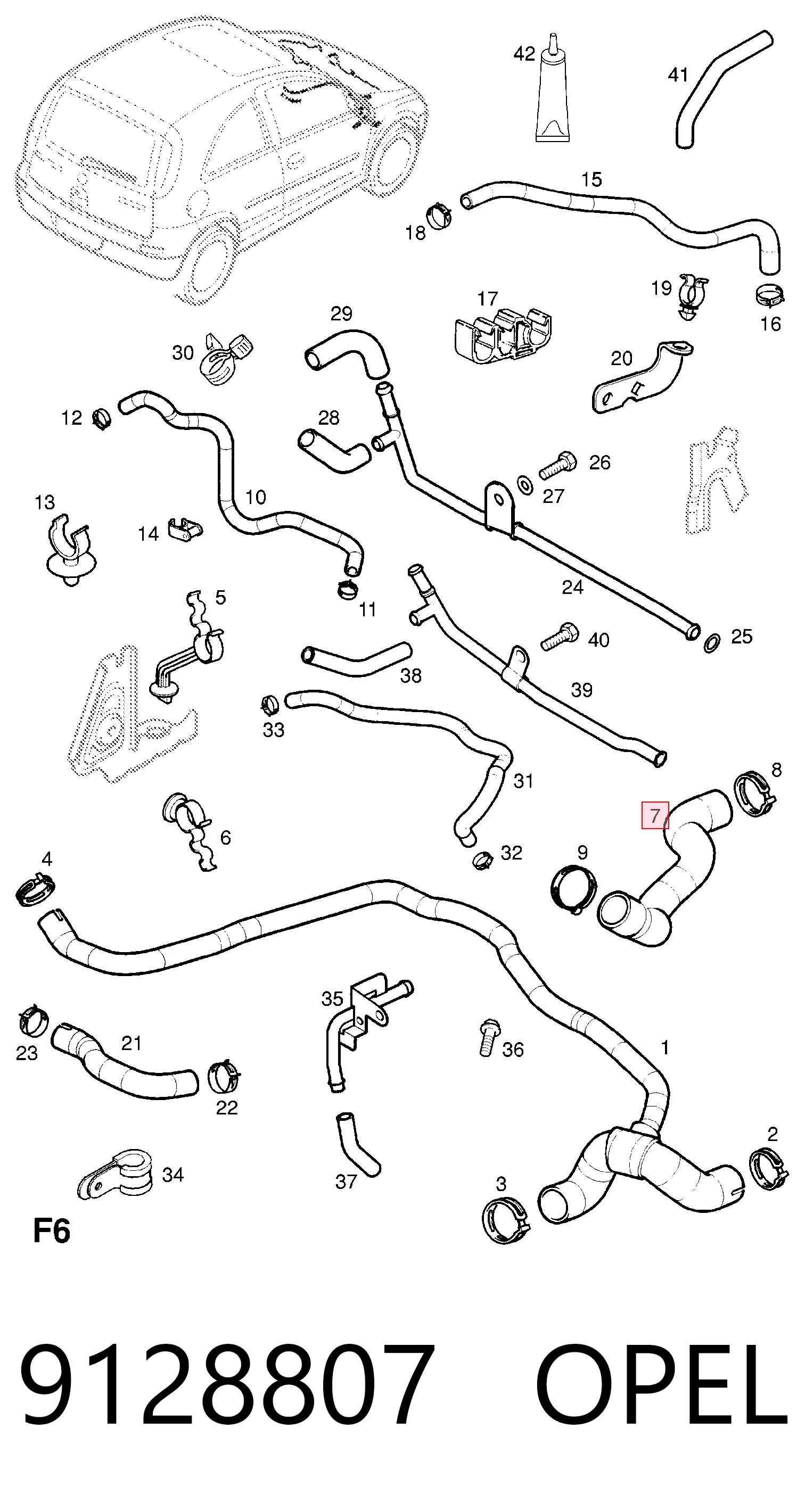 Купить 13136150 Opel Патрубок радиатора