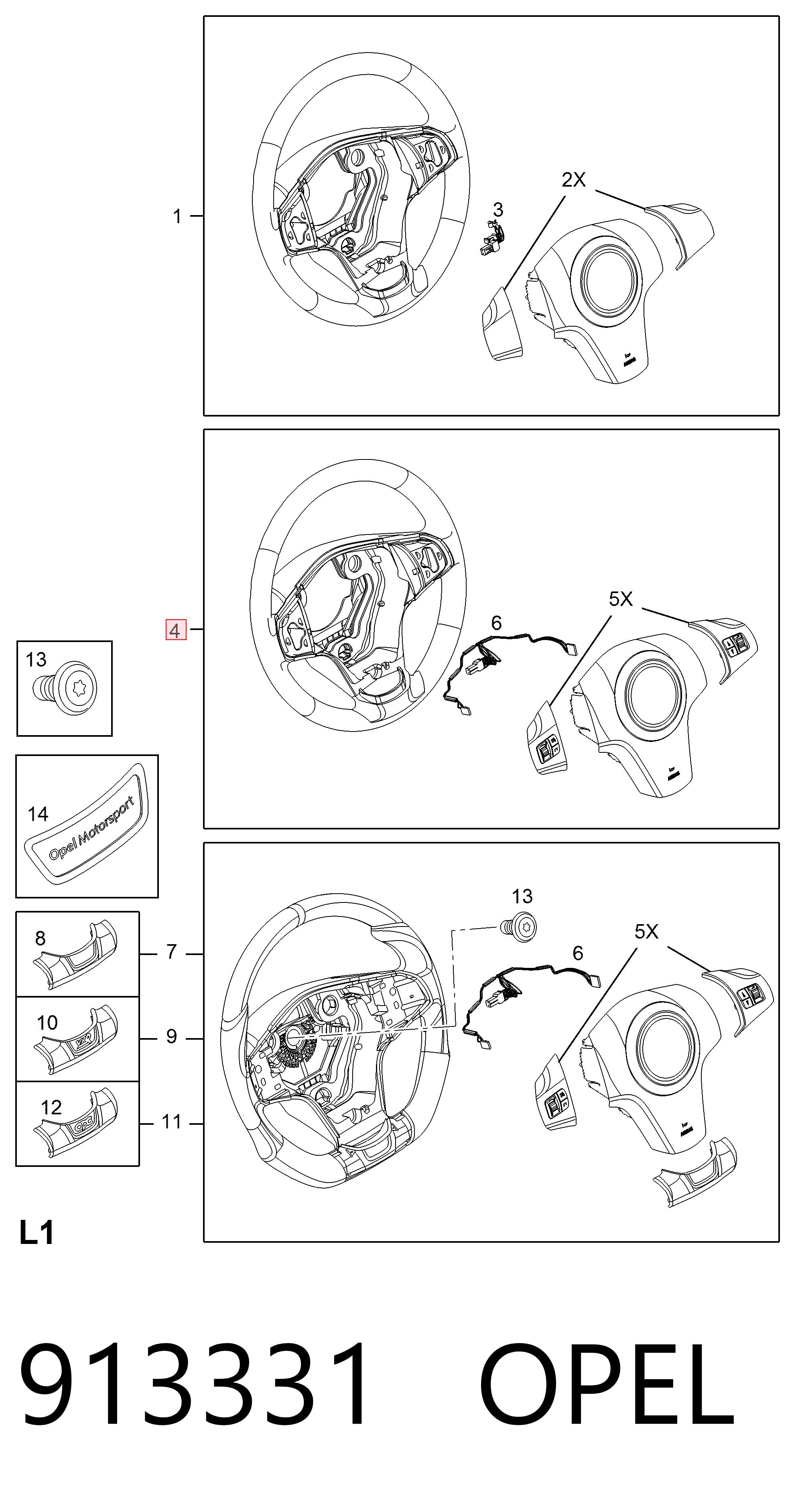13229631 General Motors Колесо рулевое