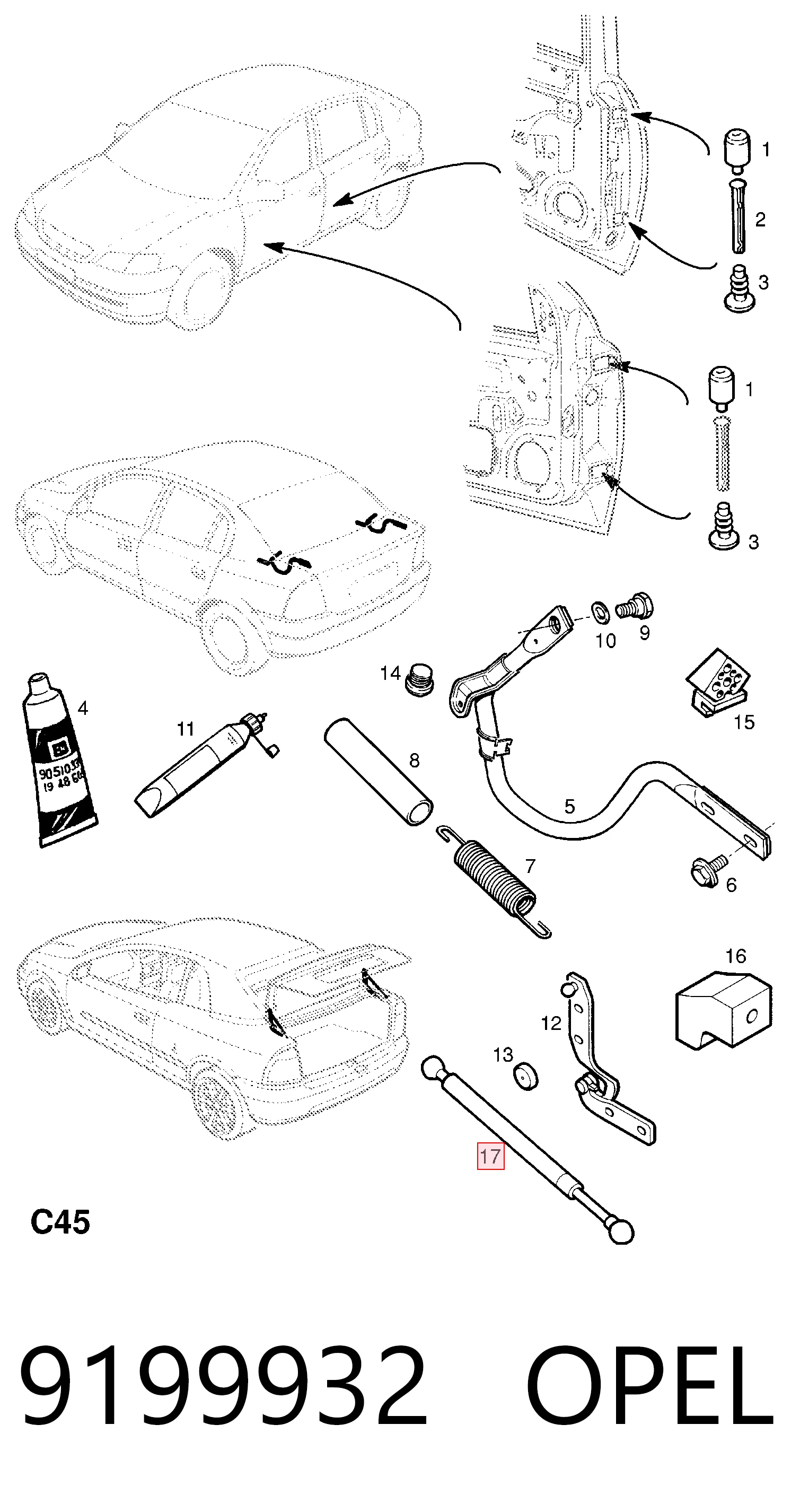 430719113500 Magneti Marelli Амортизатор крышки багажника