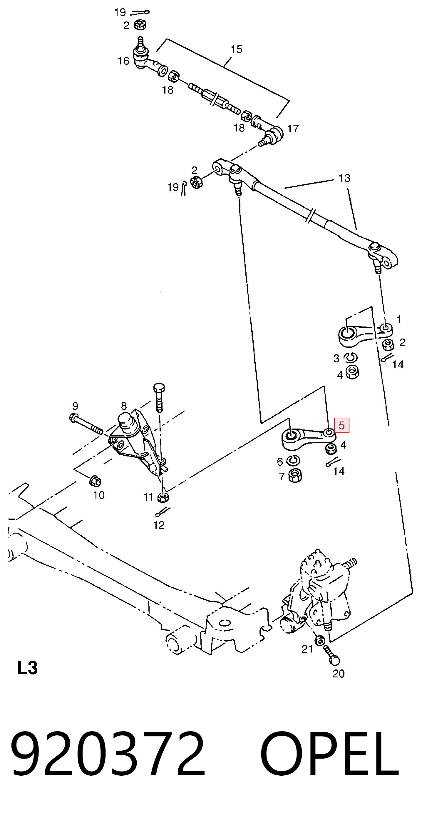 8944040005 Honda Тяга рычага маятникового