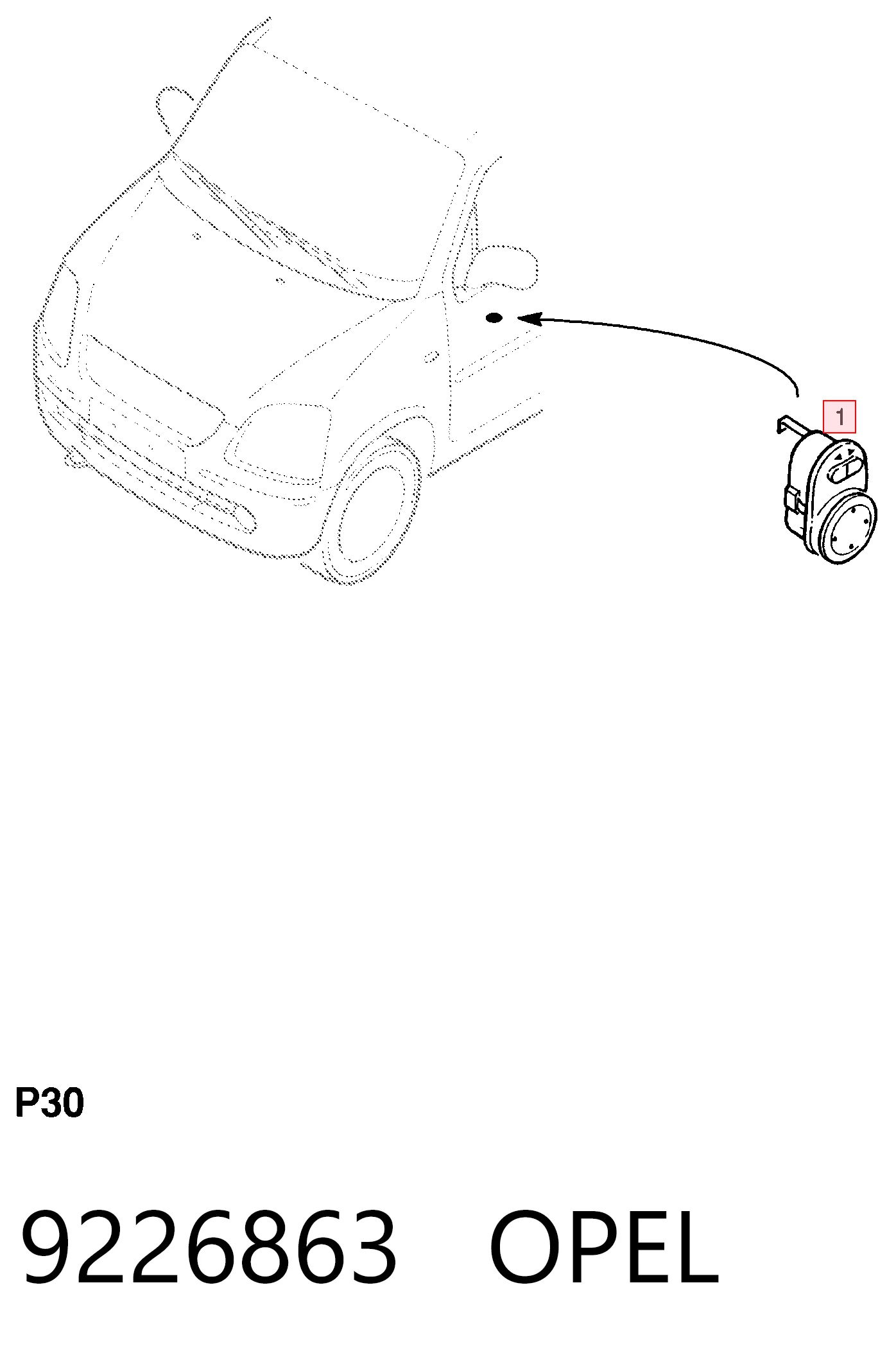 9226863 Opel Блок управления зеркалами заднего вида, на двери