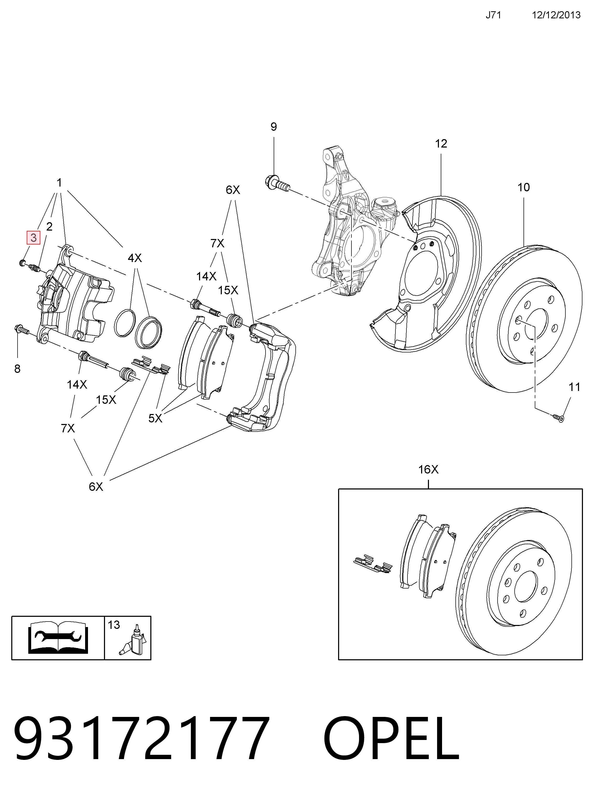 Купить 1163435 BMW Ремкомплект переднего суппорта